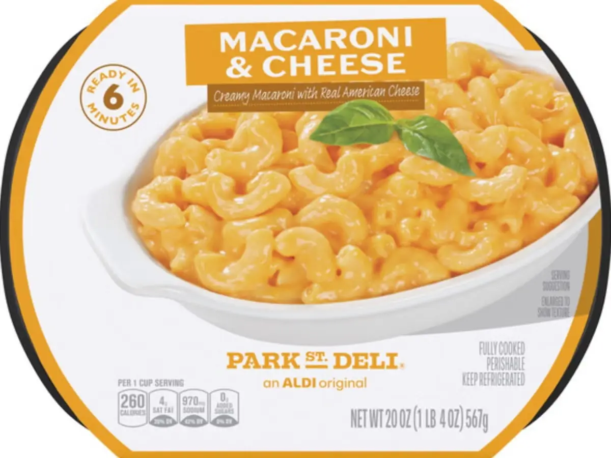 The recall of Park St. Deli Macaroni & Cheese, sold at Aldi, has been updated by the FDA (Aldi)