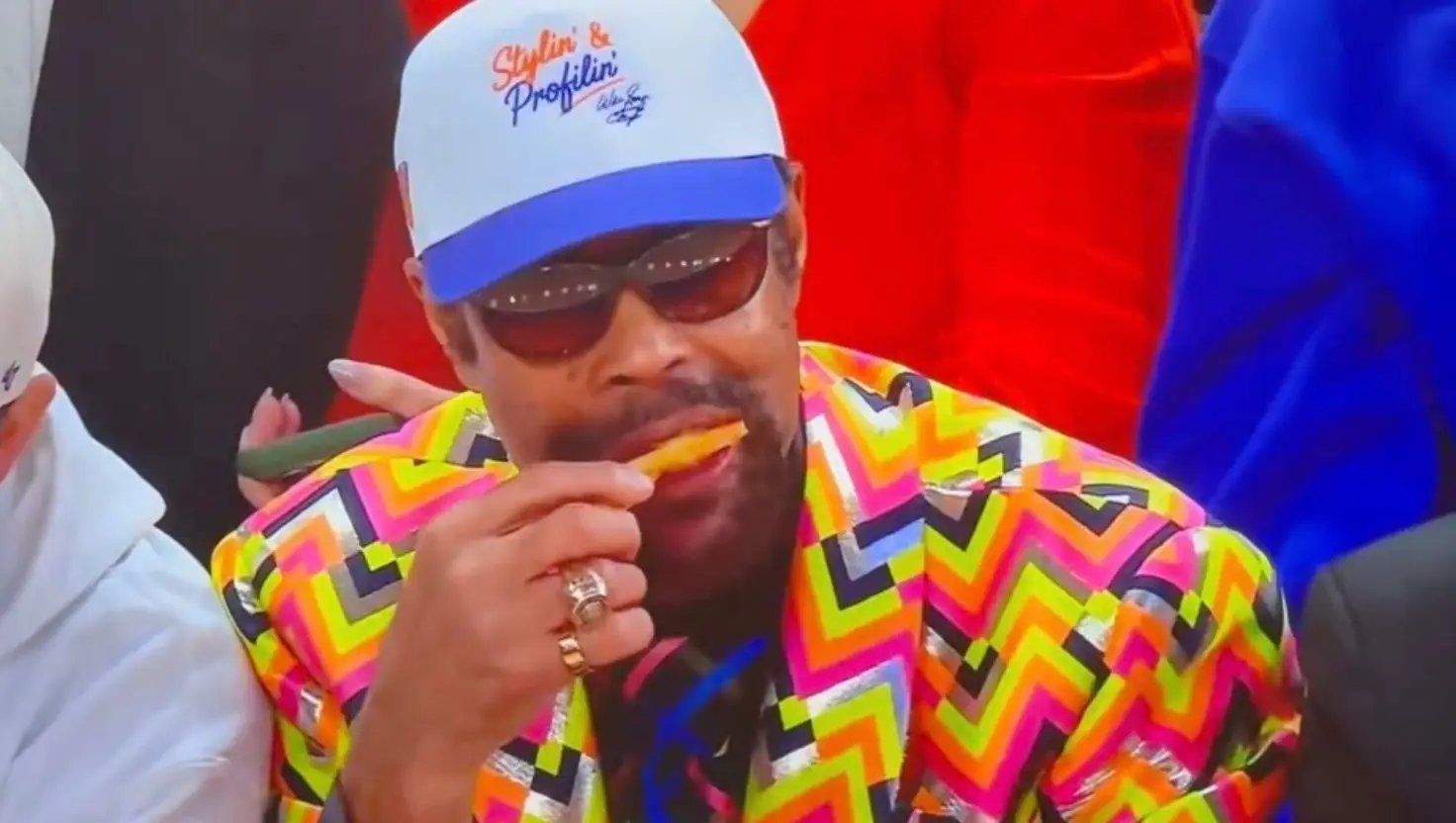 Fans were quick to question why the basketball legend was eating fries like 'chicken wings' (ESPN)