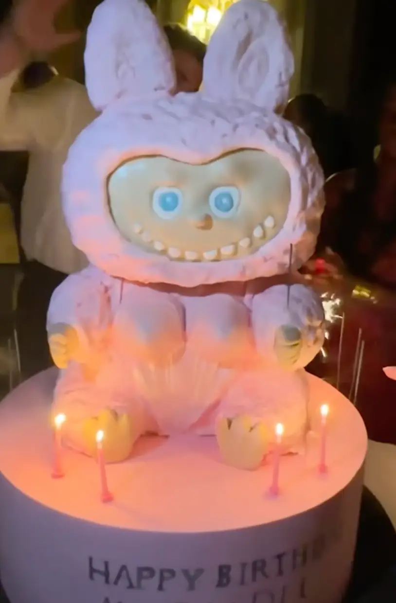 Madonna leant into the Gen Z trend with a Labubu inspired cake (Madonna/Instagram)