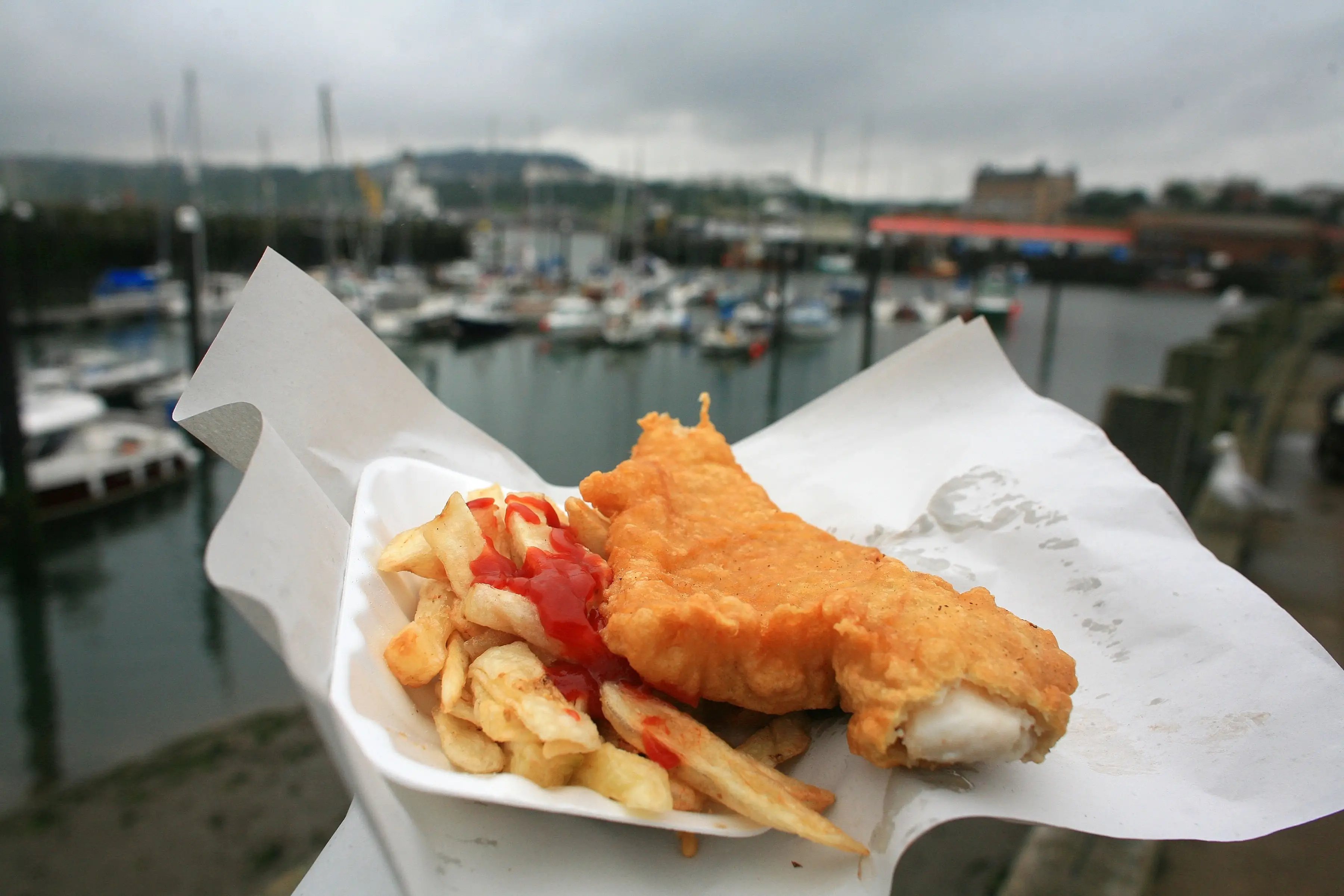 Punnets of fish and chips have exponentially risen in price over the last six years (Christopher Furlong/Getty Images)