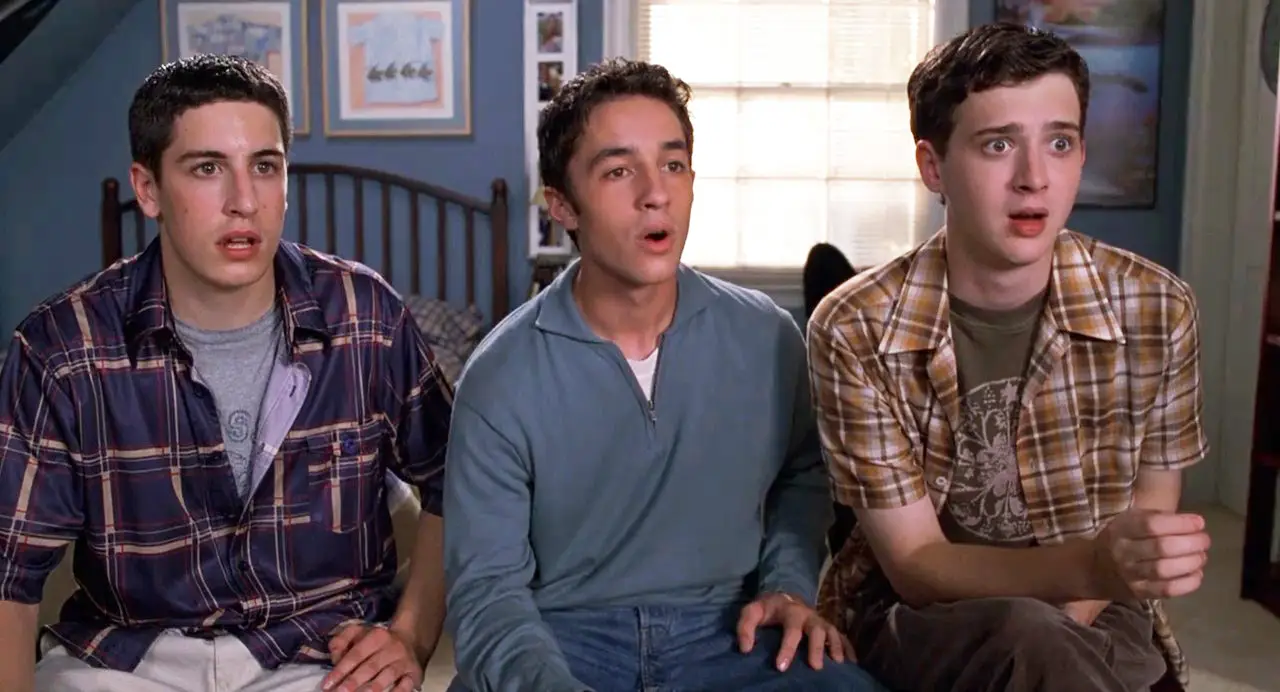 Jason Biggs, left, in American Pie (Universal Pictures)