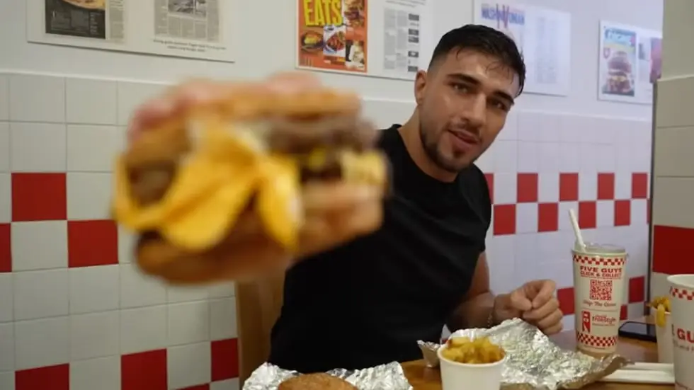 The sportsman has previously professed his love for Five Guys (YouTube/@tommyfury4079)