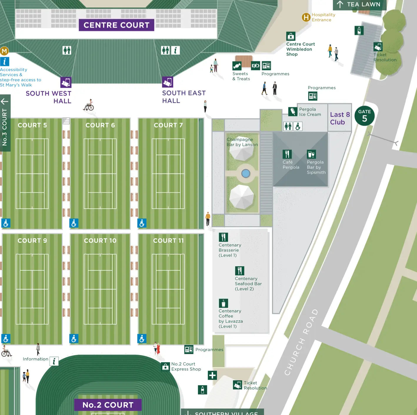 Centenary Garden is a place to 'relax and soak up the atmosphere' (Wimbledon)