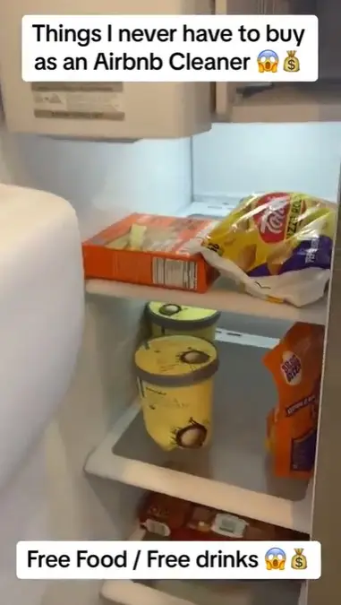 A freezer full of leftover food - @deetakesovercleaning via TikTok