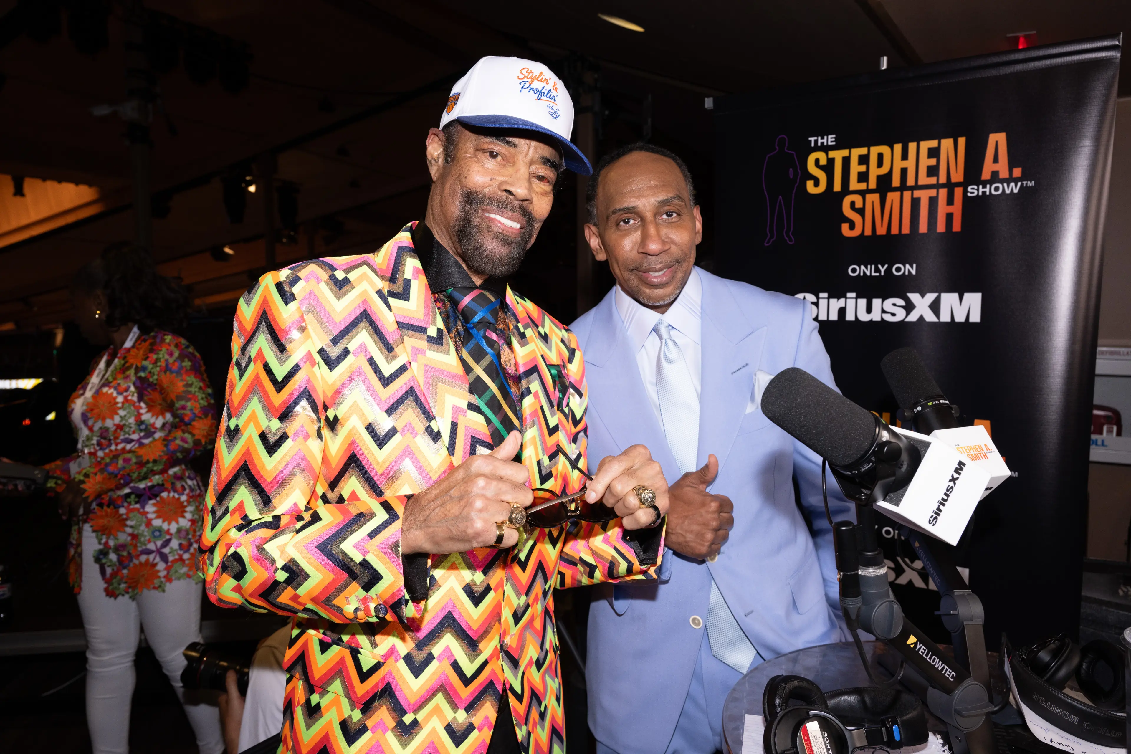 Walter 'Clyde' Frazier was at MSG for the Knicks' victory over the Spurs (Dave Kotinsky/Getty Images for SiriusXM)
