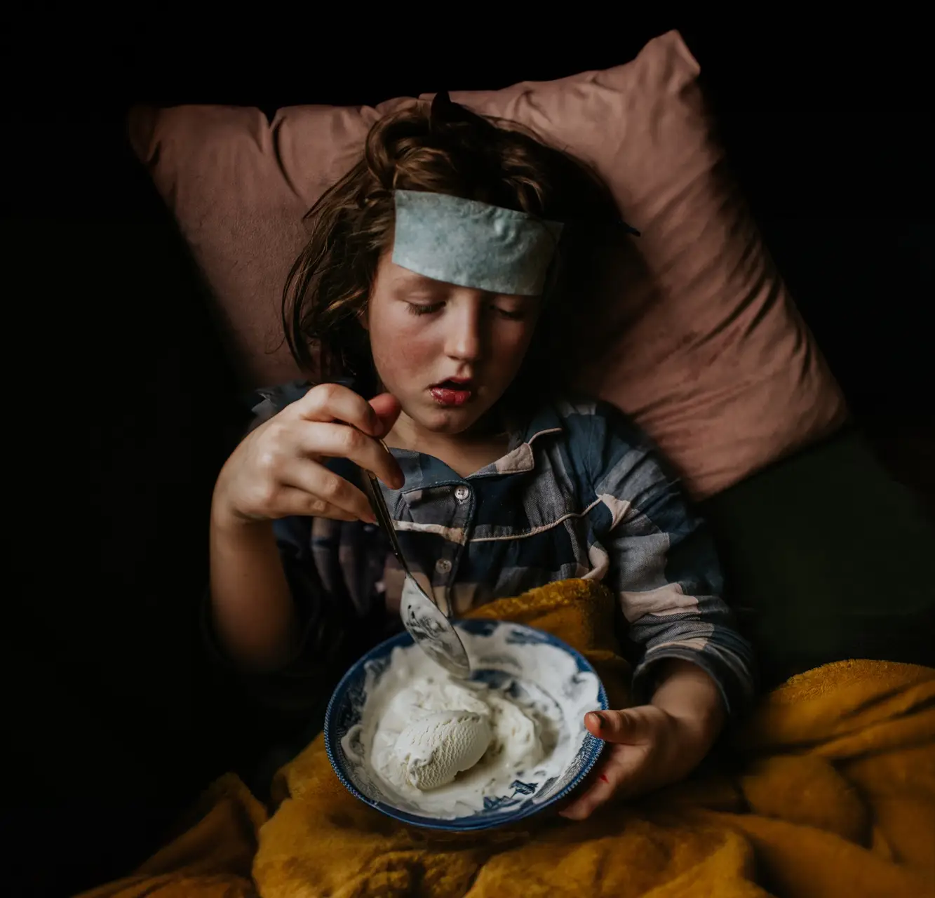 Flu symptoms can develop quickly, sometimes disrupting normal routines like mealtimes (Catherine Falls Commercial/Getty Images)