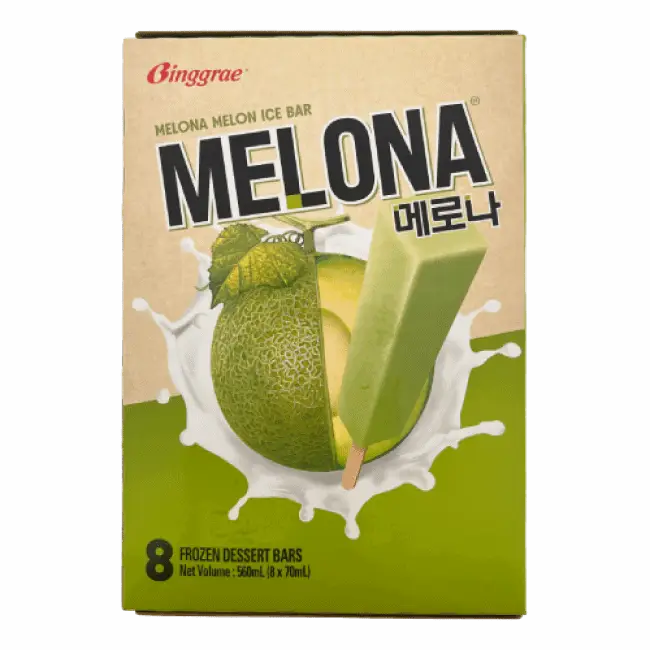 You can pick up plant-based melon frozen dessert bars now (Binggrae)