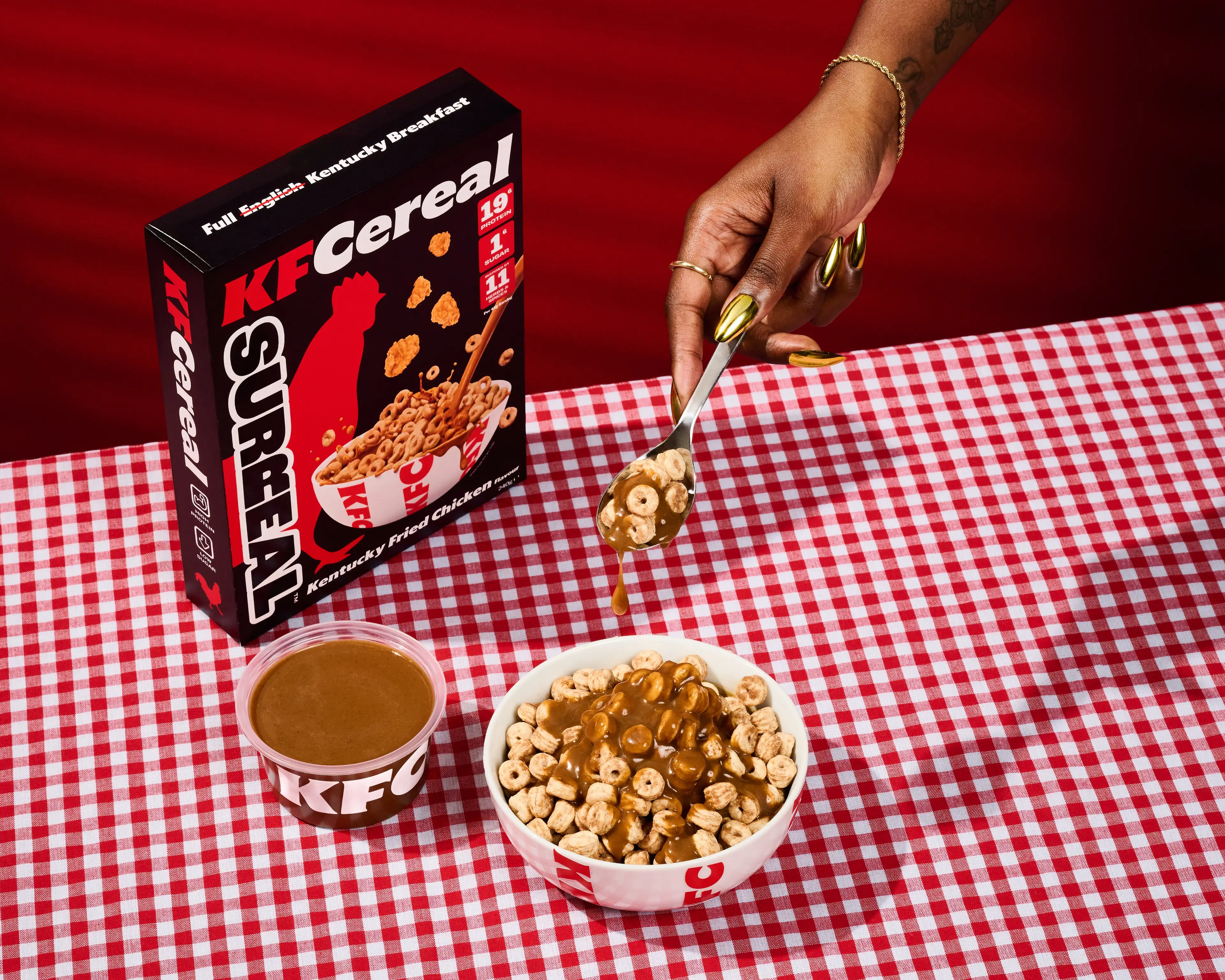 KFCereal is recommended to be served with gravy on top (KFC)