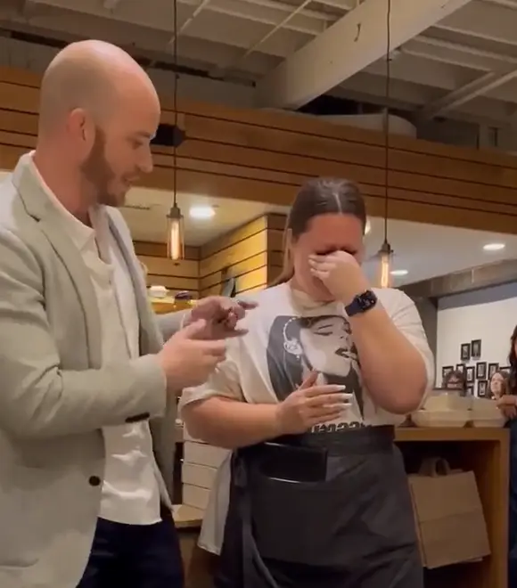 A waitress was given a generous tip.