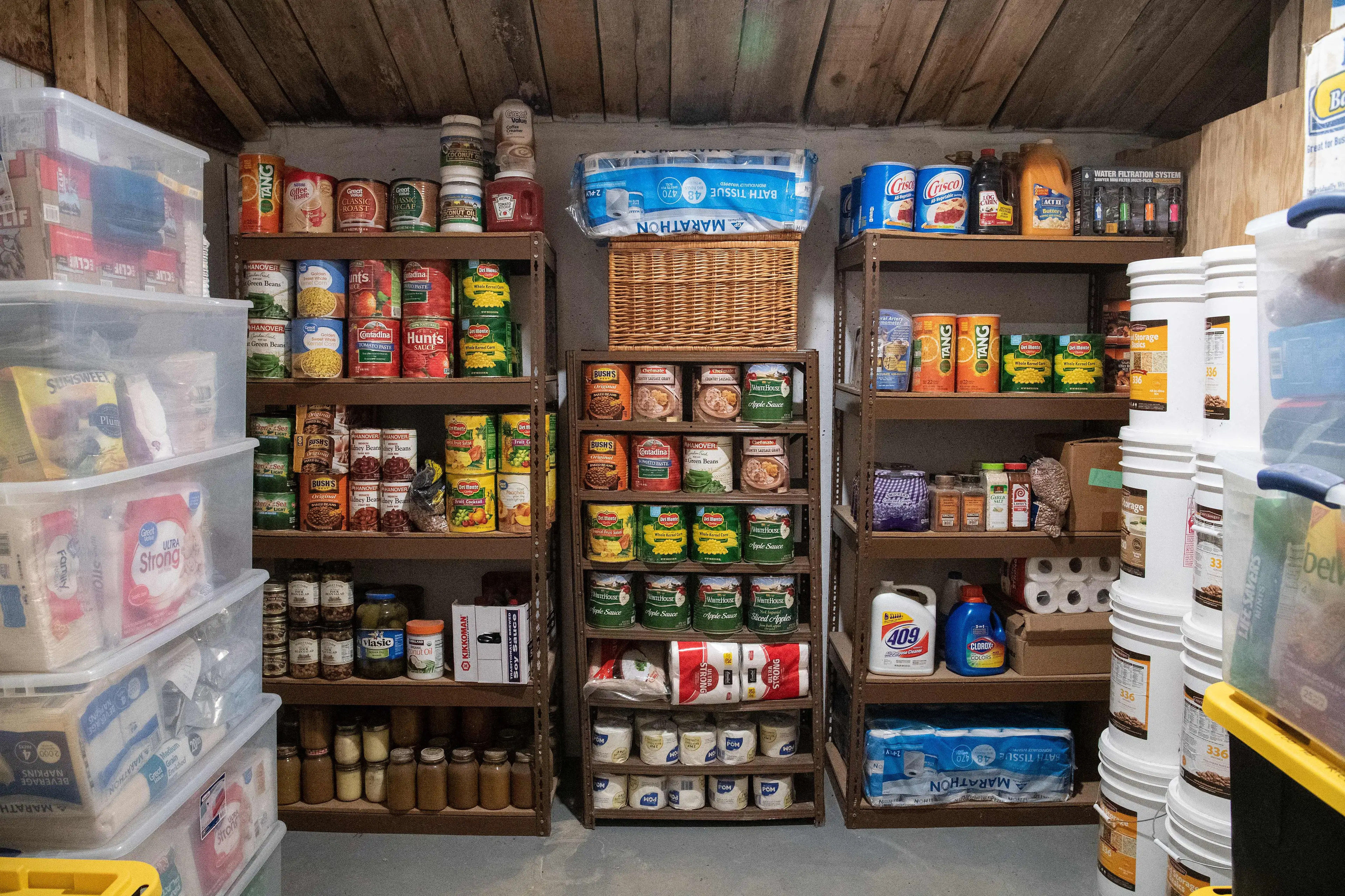 Stockpiling food may soon be advised by the UK government, according to a new report (NICHOLAS KAMM/AFP via Getty Images)