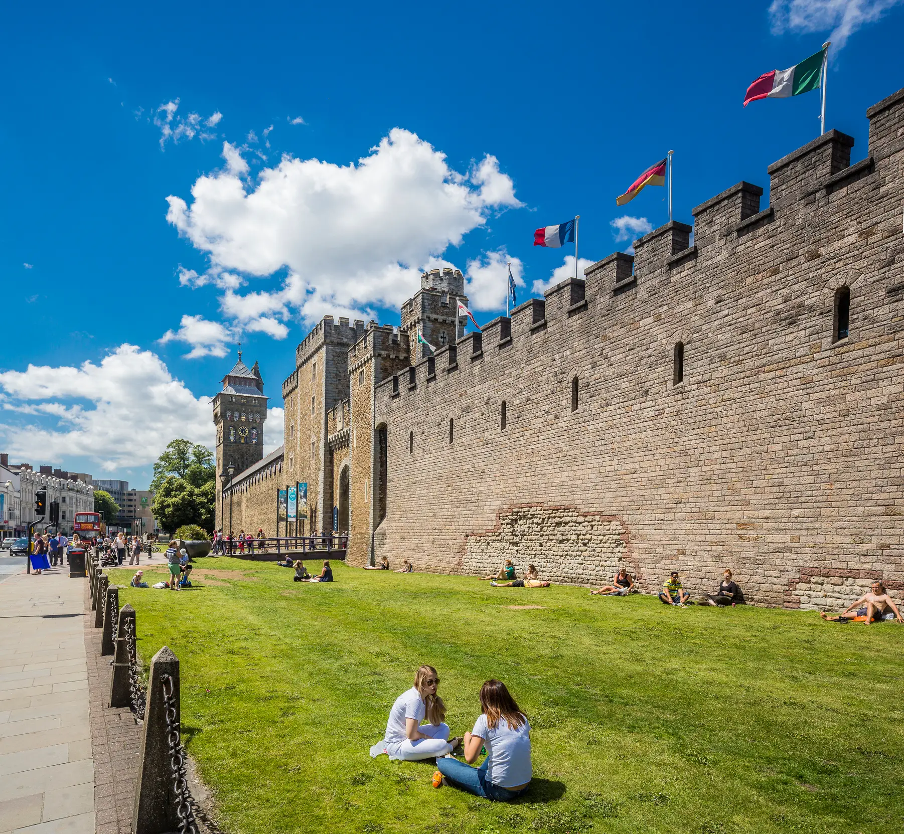 Satellite kitchens are set up in the grounds for royal meals at Cardiff Castle (Atlantide Phototravel/Getty Images)