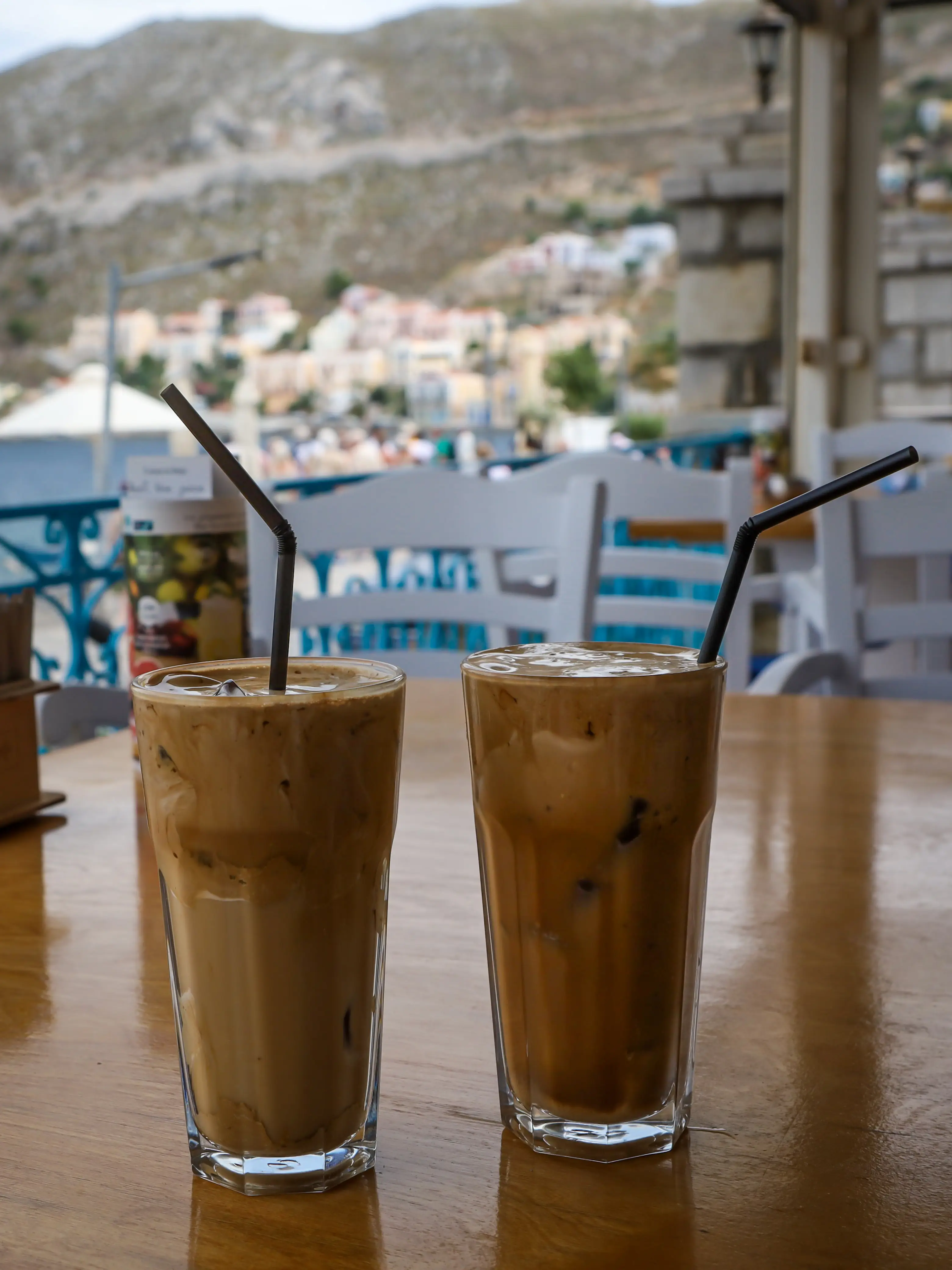 The Greek iced coffee can be made with sugar, ice and evaporated milk, if you fancy (Getty Stock Image)