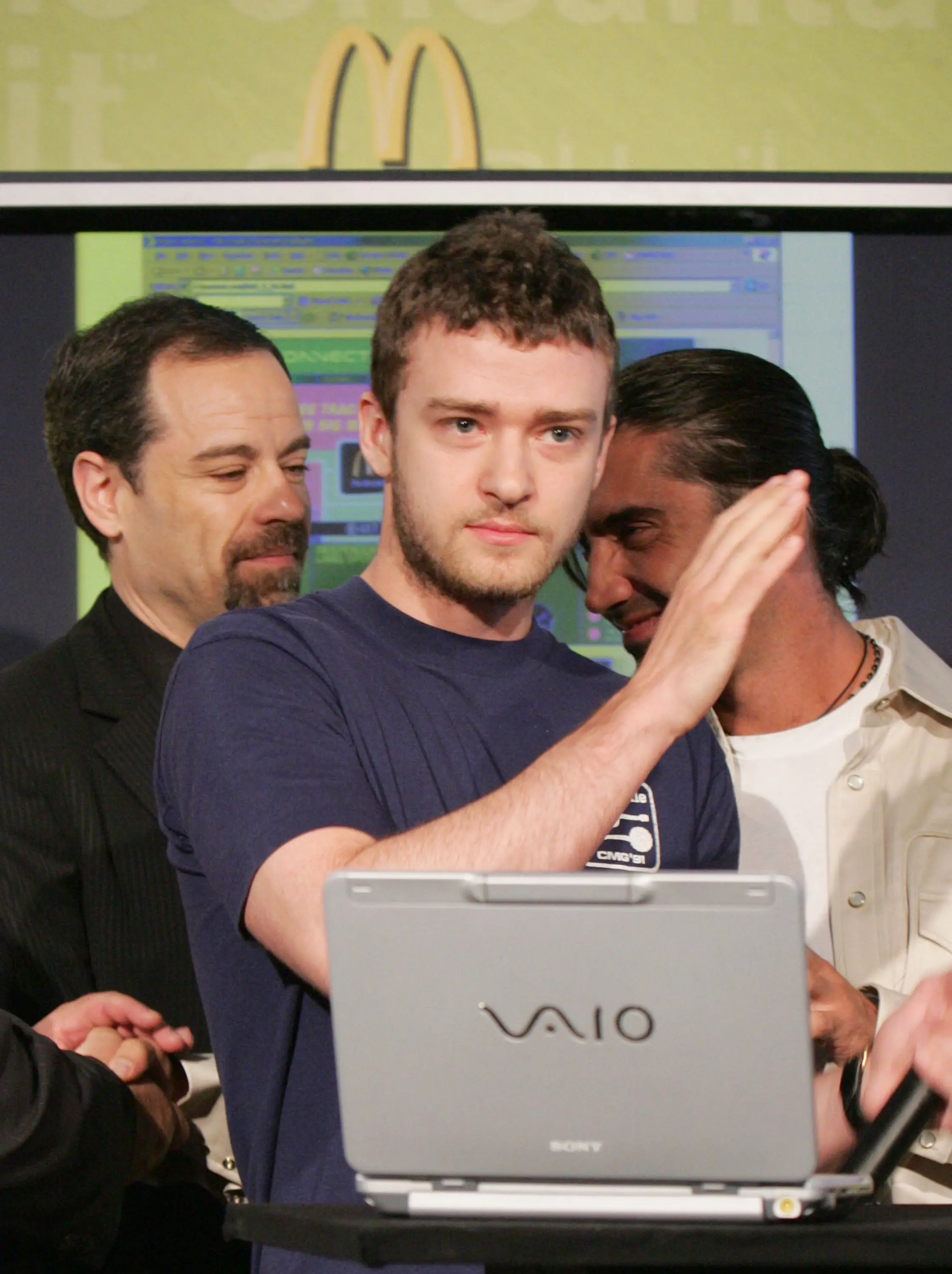 Is there anything more nostalgic than a 20-something Justin Timberlake using a Sony VAIO laptop? (Mathew Imaging / Contributor/Getty Images)
