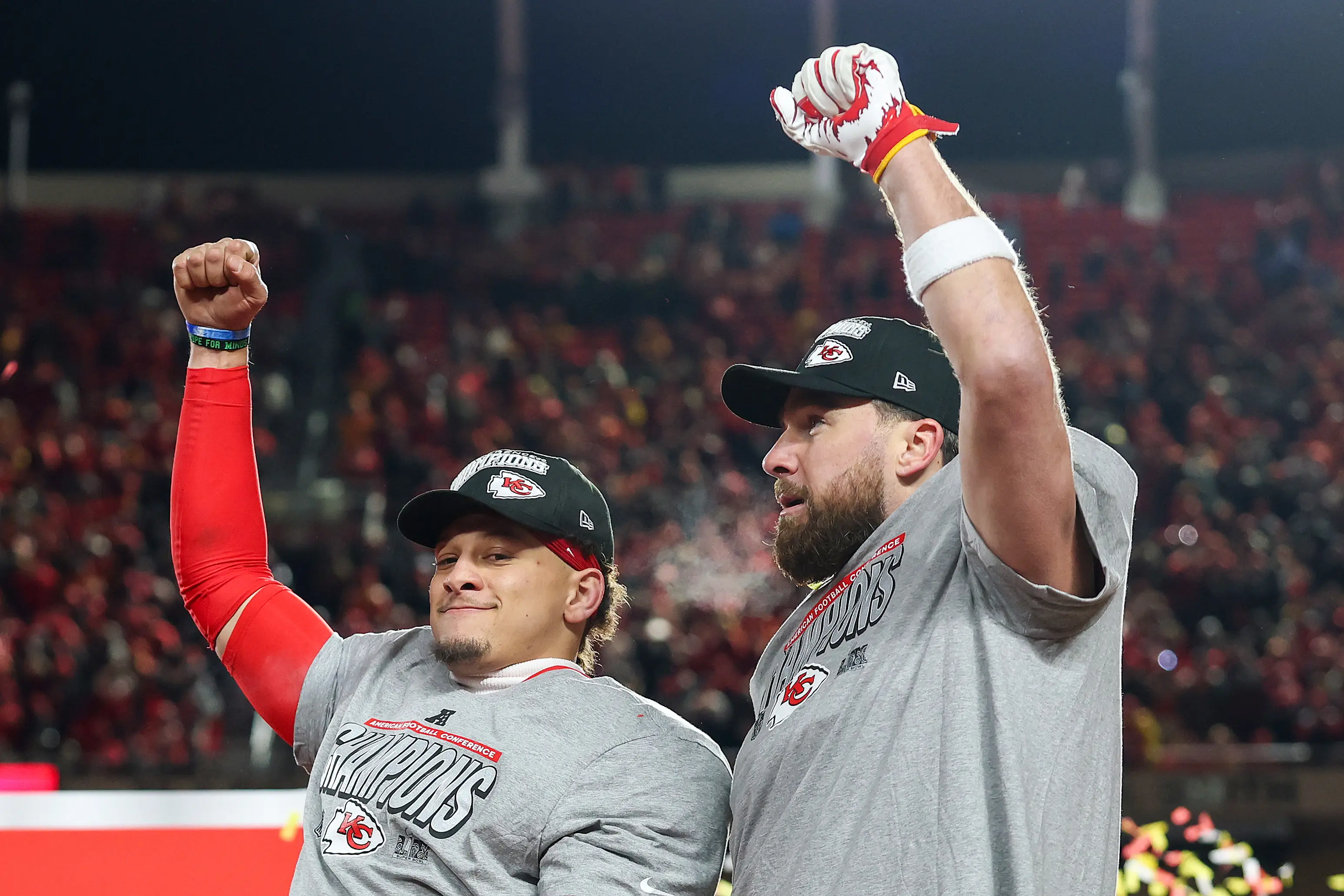 Mahomes and Kelce have won two Super Bowls together (Jamie Squire / Staff/Getty Images)