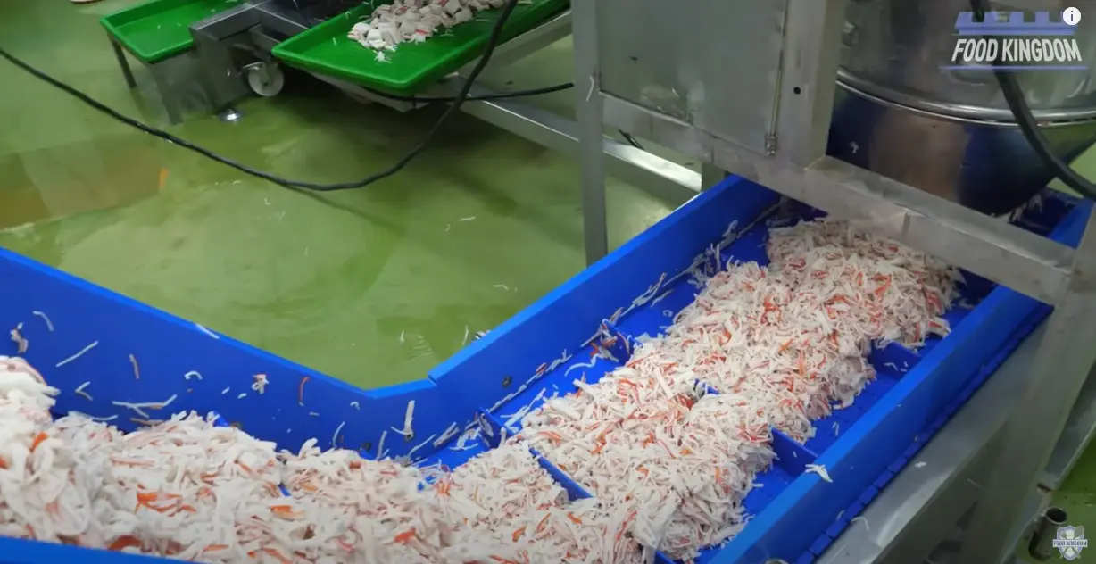 Crabsticks don't start looking like the product you know (YouTube/Animal Kingdom)