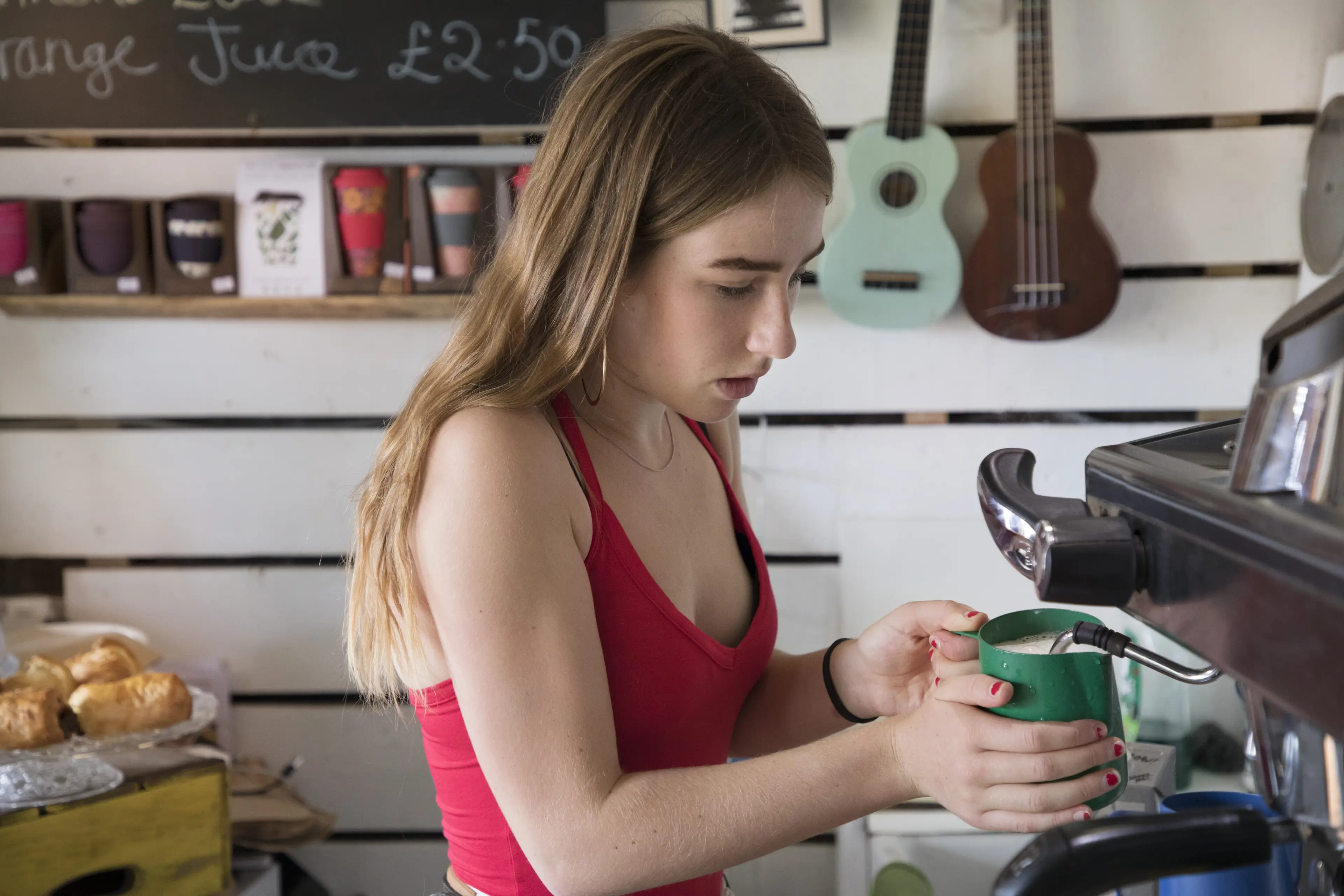 You may want to think twice before letting your teenager drink a protein-rich coffee, an expert warned (Getty Stock Image)