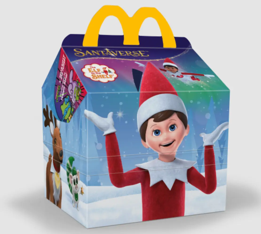 An Elf on the Shelf Happy Meal is also on its way (McDonald's UK)
