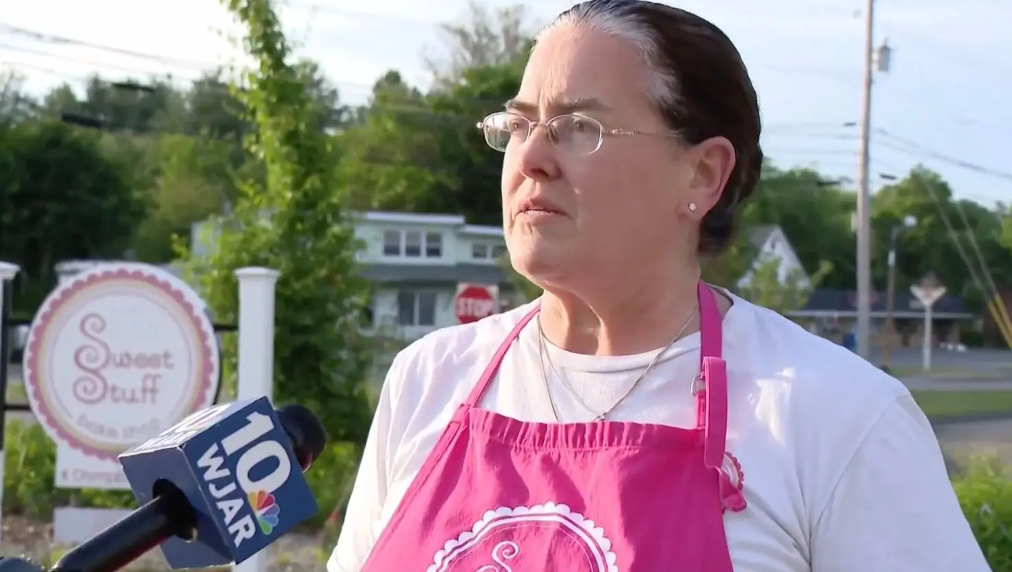 The bakery owner reportedly said she was 'not opposed to education' (WJAR)