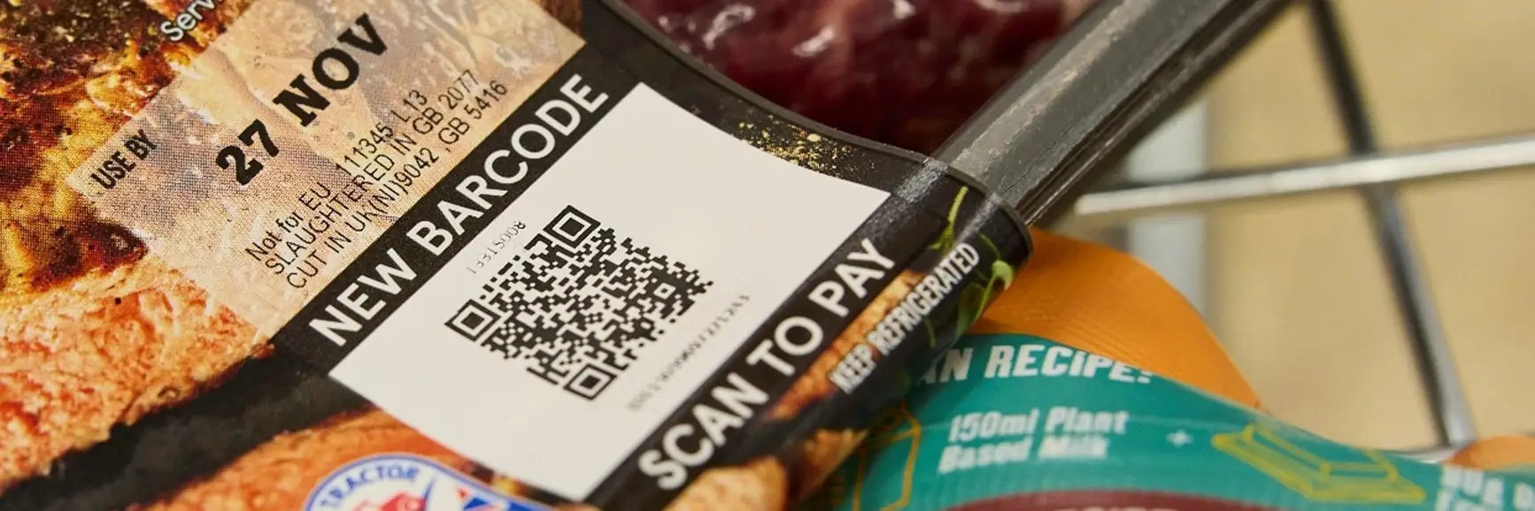 The new codes can hold far more data than traditional barcodes (Tesco)