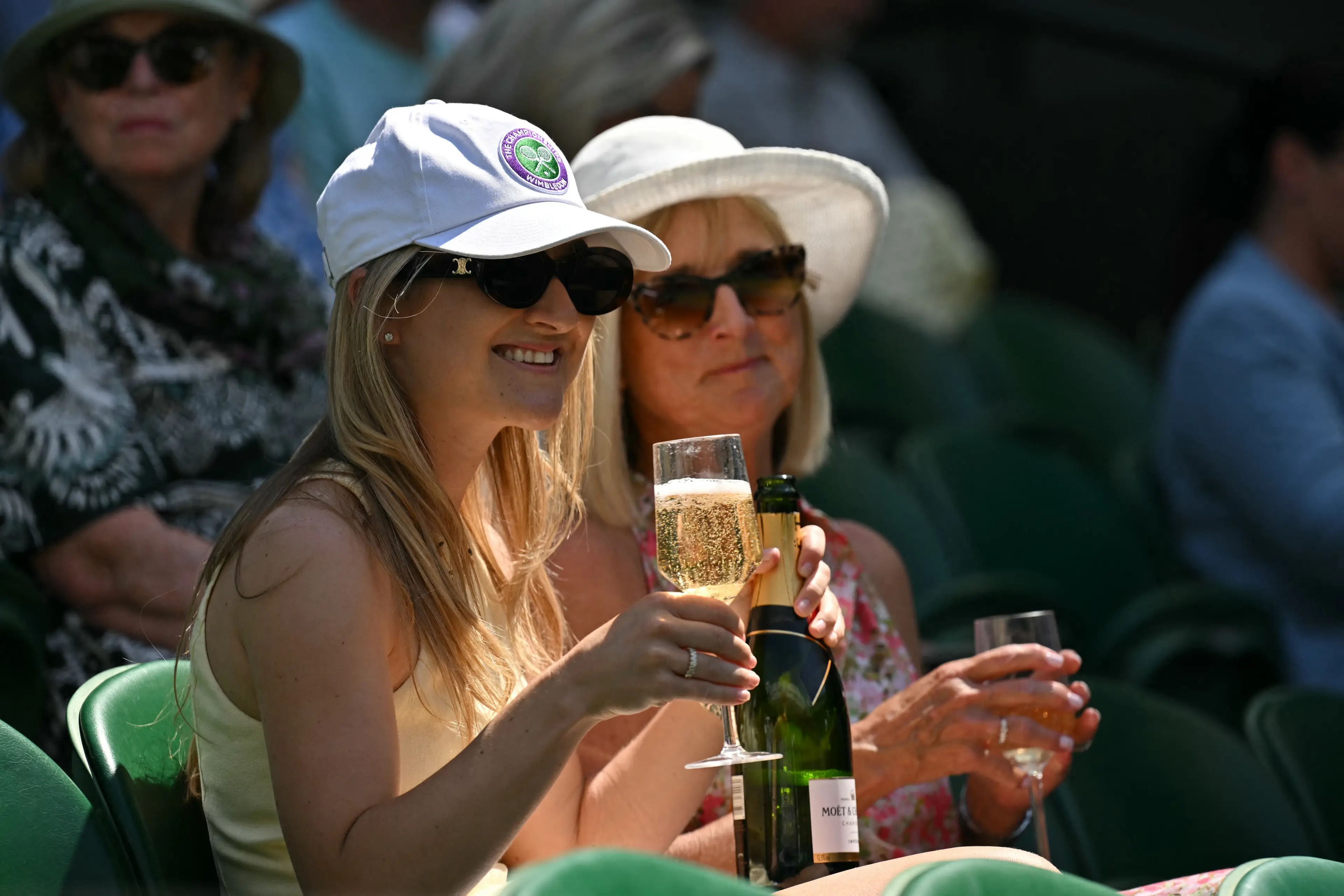 Champagne is on sale at Wimbledon 2026 (Glyn KIRK / AFP via Getty Images)