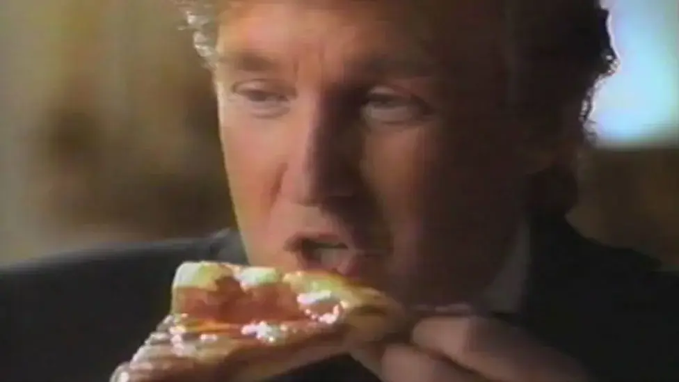 US President Donald Trump starred in a Pizza Hut commercial back in 1995 (Pizza Hut)