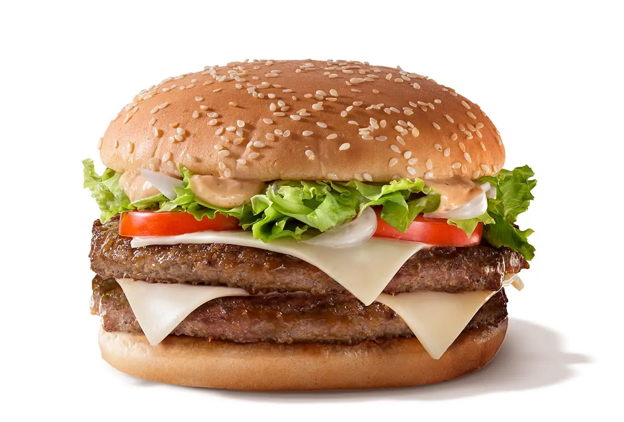 The Big Tasty is available in a double (pictured) or a single version (McDonald's)