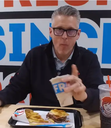 Wendy's Pete Suerken joked about the viral clip (The Wendy's Company/ LinkedIn)