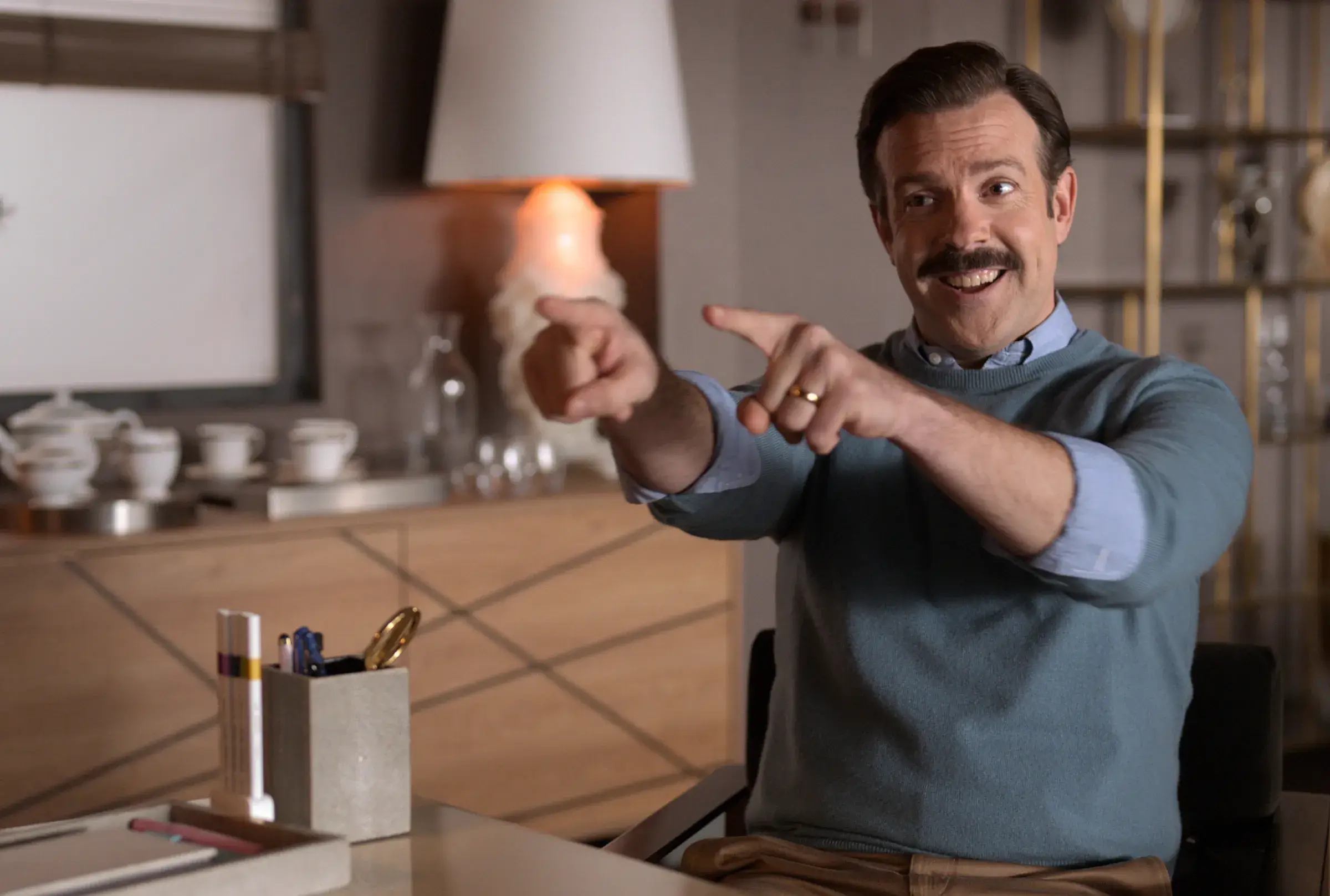 Sudeikis admitted he'd never tried the biscuits on the show (Apple TV)