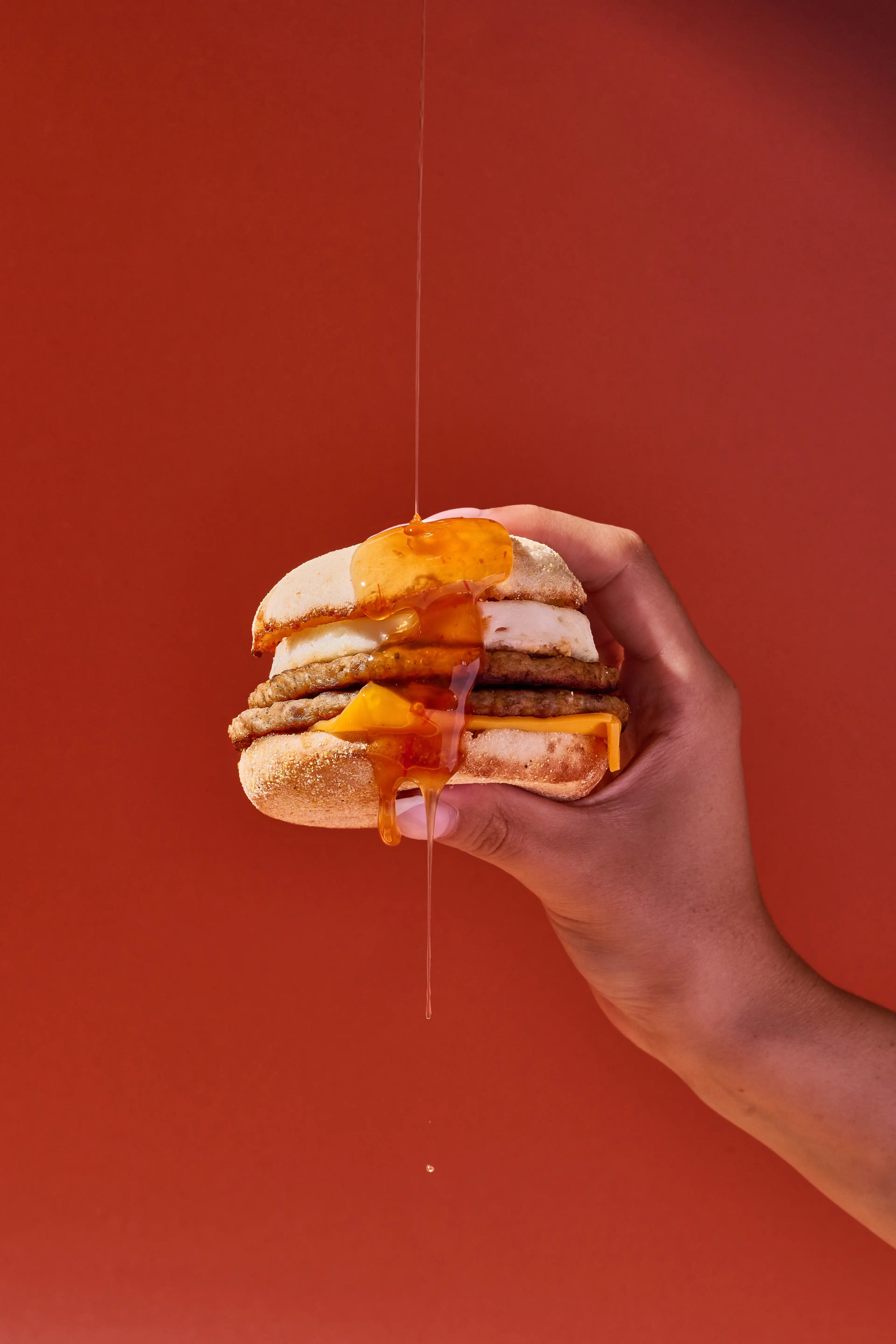 Hot Honey Egg and Sausage McMuffin (McDonald's)
