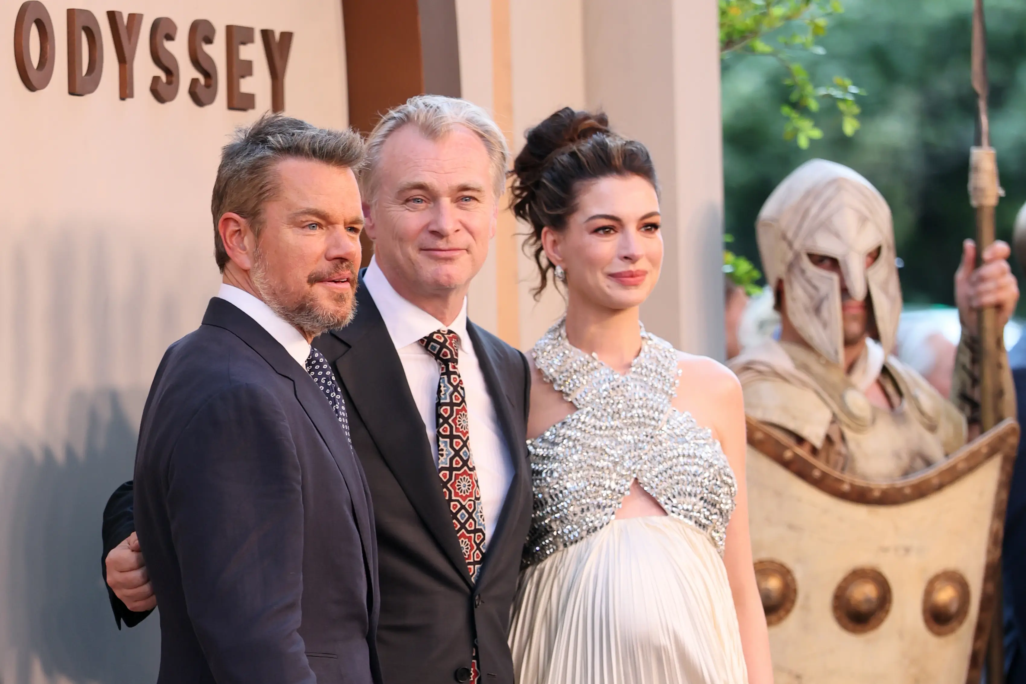To portray Anne Hathaway's husband, Damon strength trained four times per week (Dia Dipasupil/Getty Images)