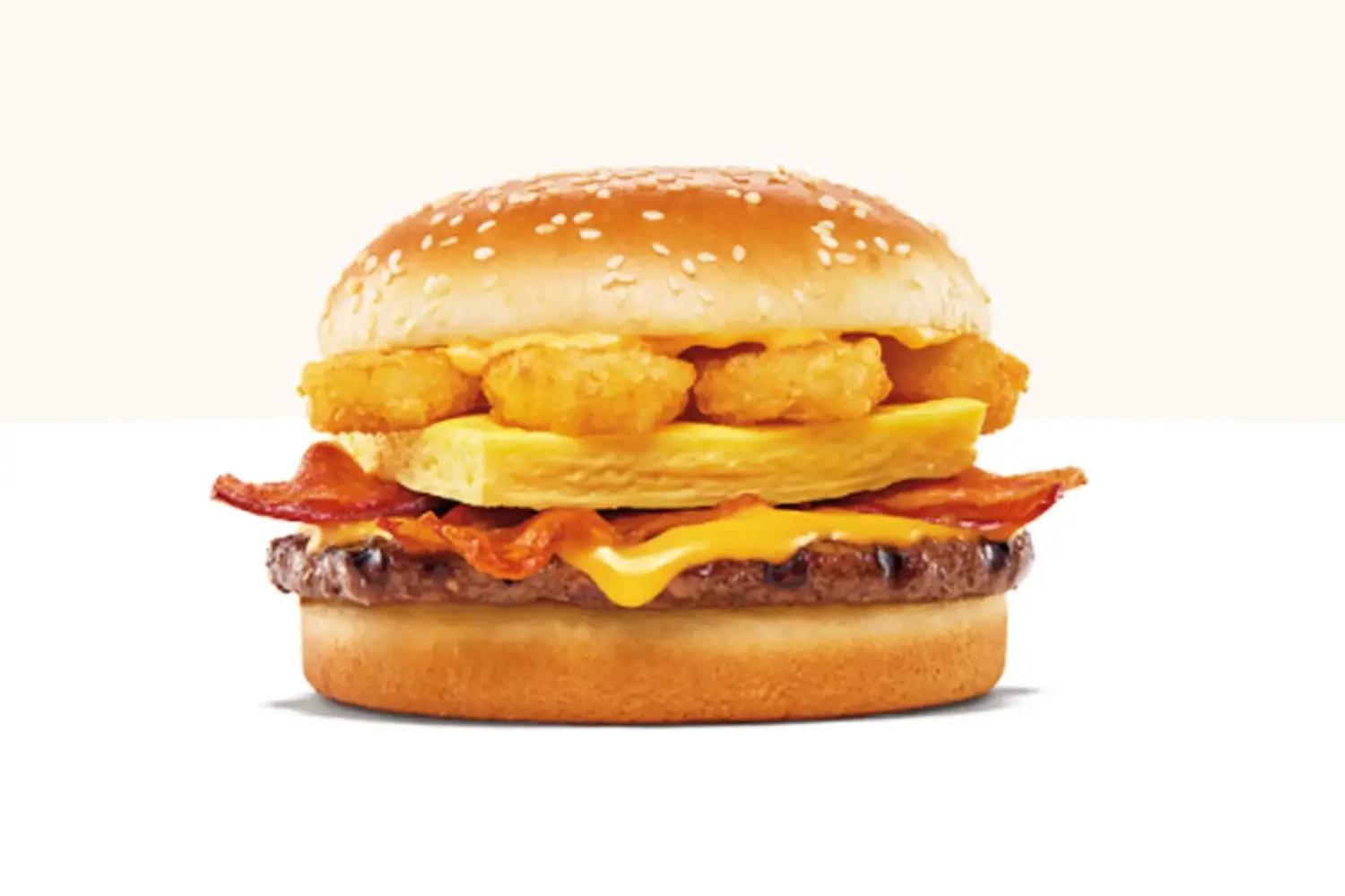 The new Burger King Bacon Cheddar Hash Whopper is available in select US stores (Burger King)