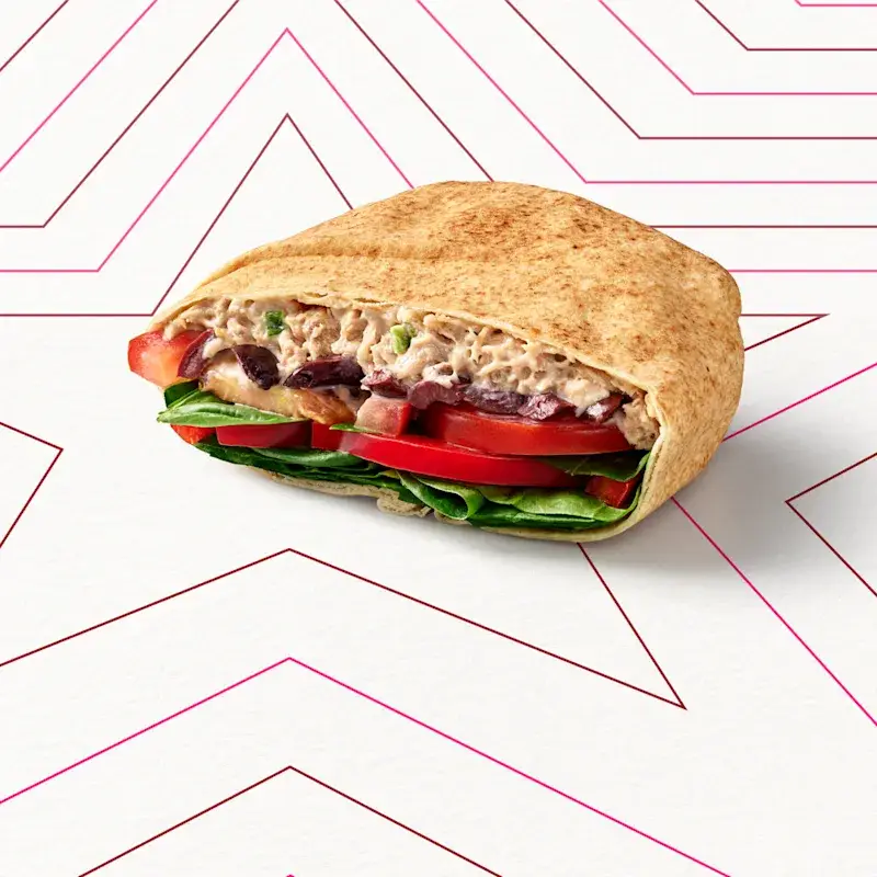Mediterranean Style Tuna half flatbread (Pret)