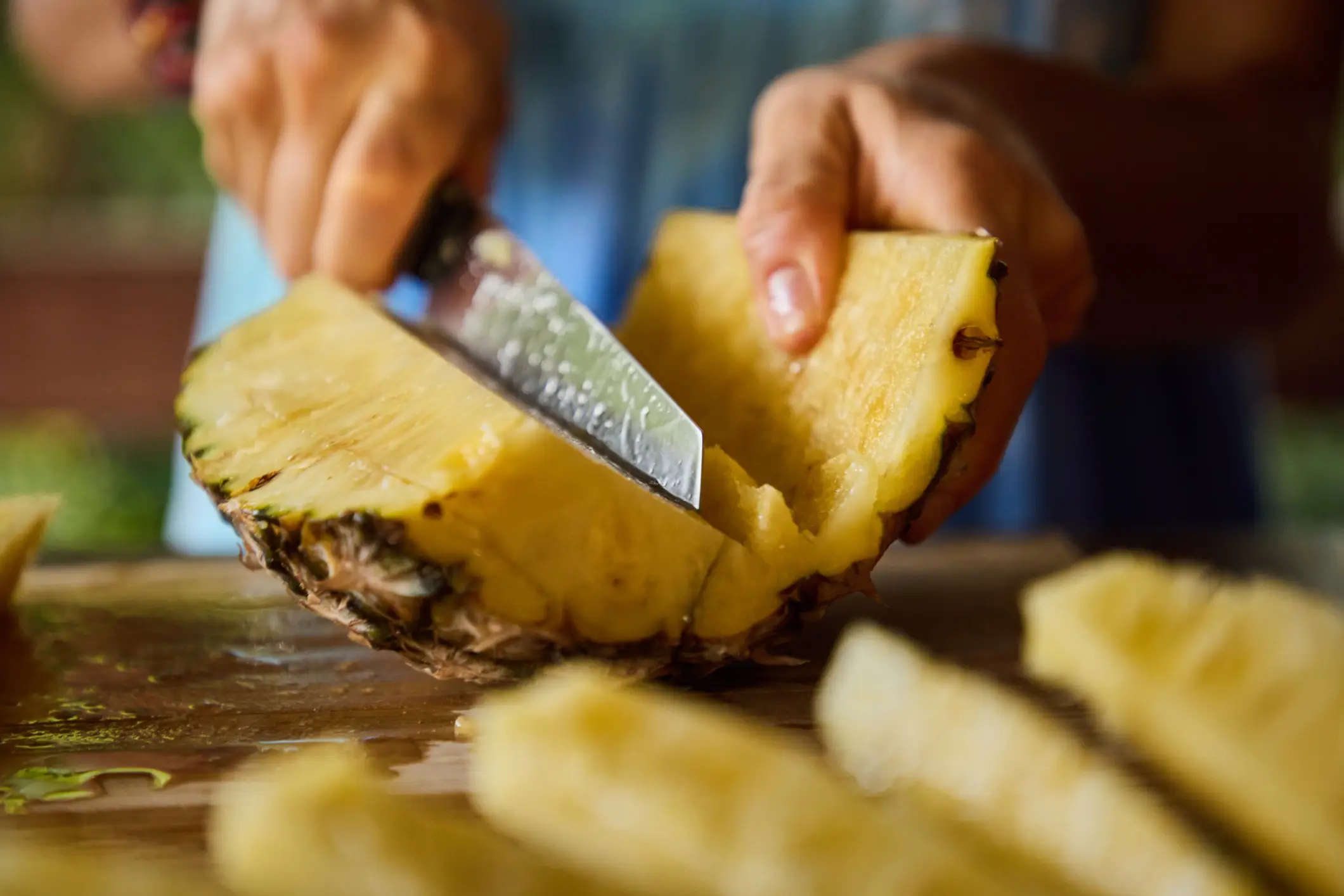 Pineapples try to digest your mouth as you eat them (fotostorm/Getty Images)
