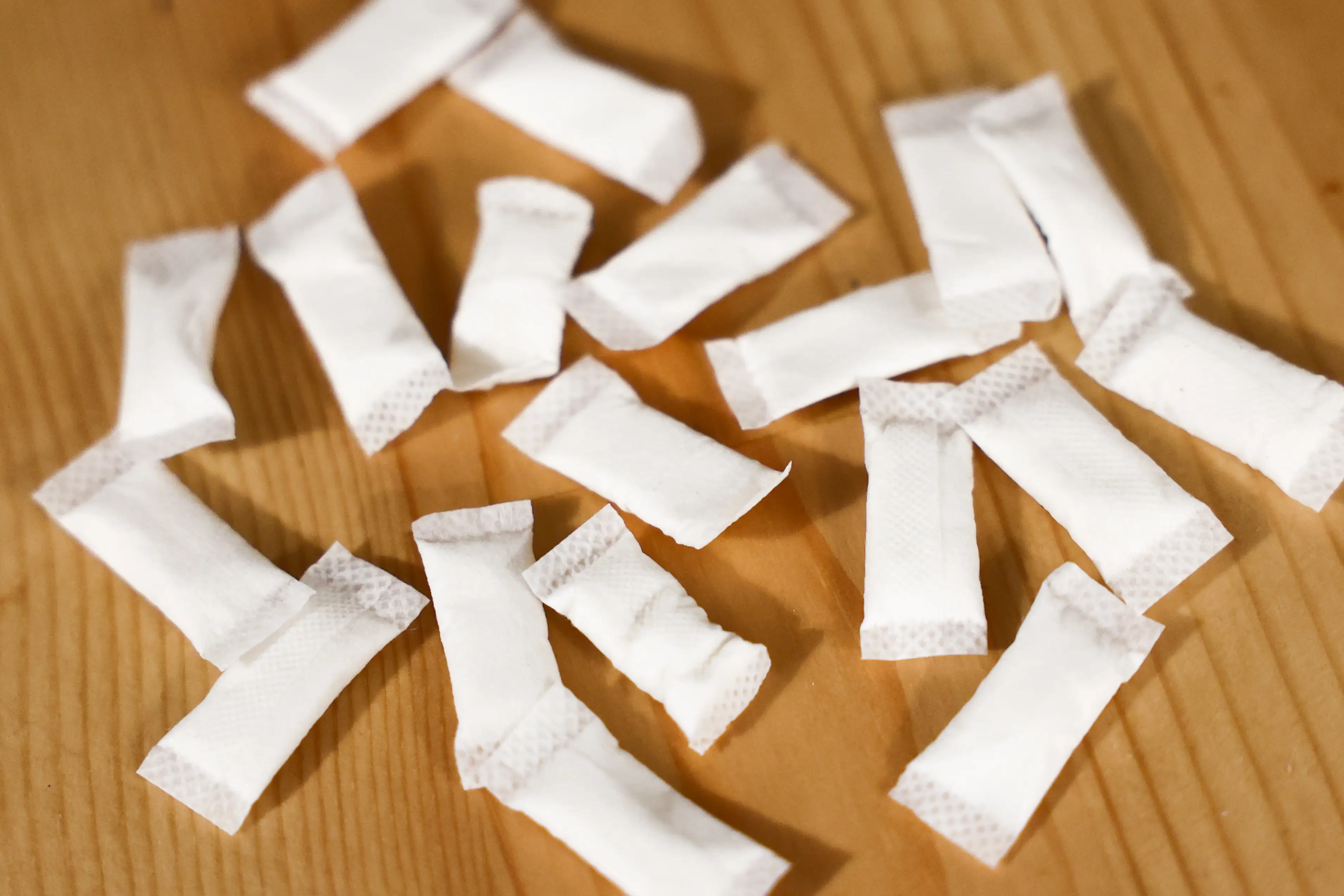 The caffeine pouches look identical to nicotine products that behave in the same way (NurPhoto / Contributor/Getty Images)