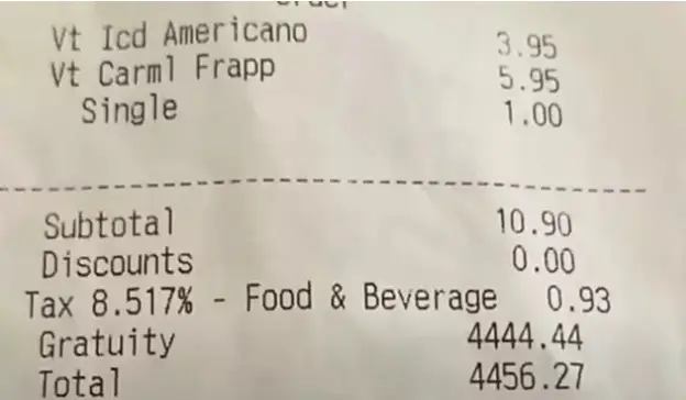 $4444.44 was considerably higher than the average tip (WSLS 10)