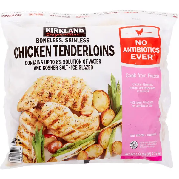 Kirkland Signature boneless chicken tenders experienced a price drop last year (Costco)