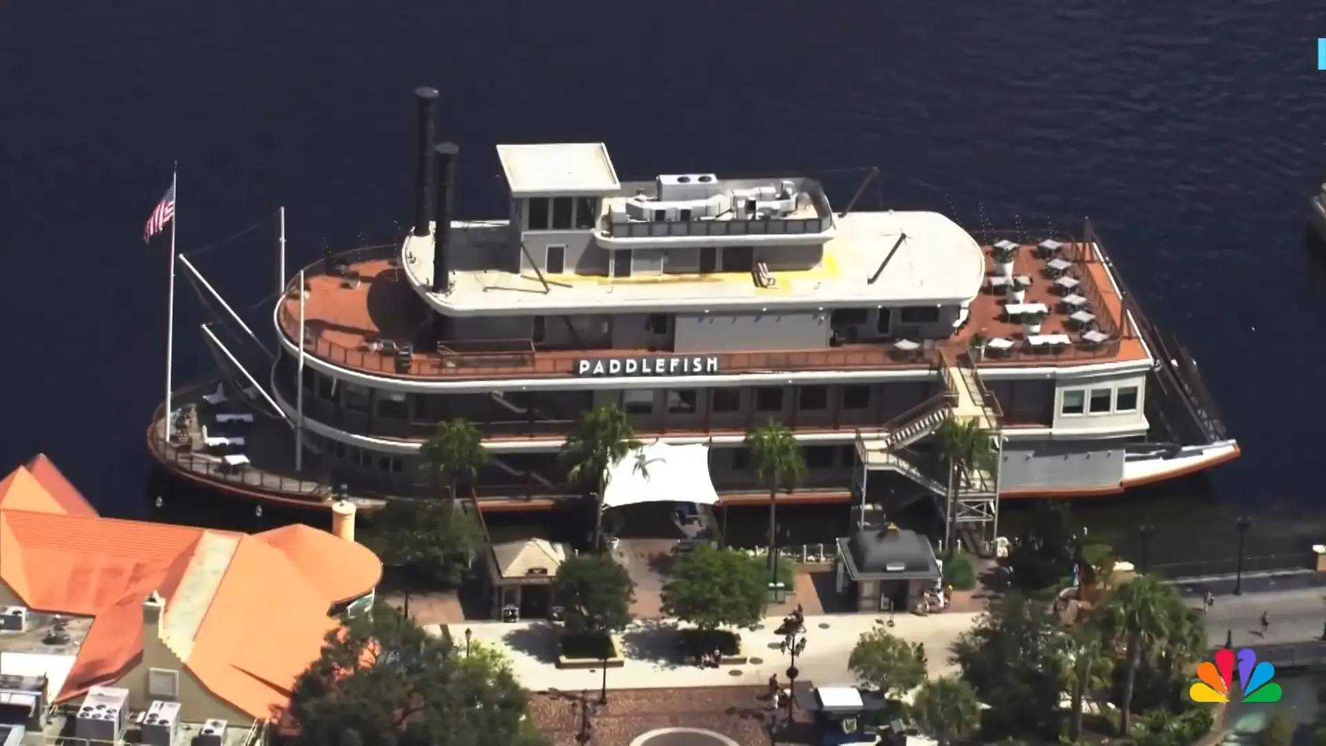 The Paddlefish restaurant, which was robbed by the man in scuba gear (NBC News)