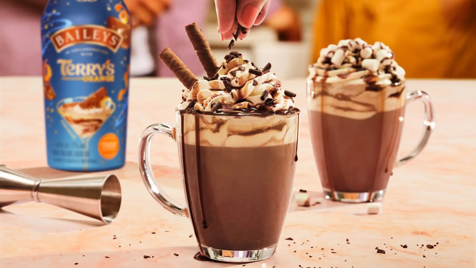 Add the Baileys x Terry's Irish Cream Liqueur to a hot chocolate for a unique taste (Photo by Baileys)
