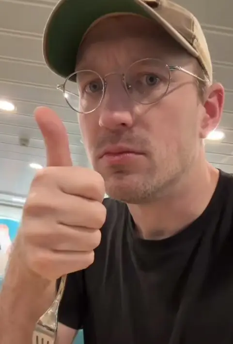 The cruise ship worker took to TikTok to show the realities of crew dining (@bryanjamescruises/TikTok)