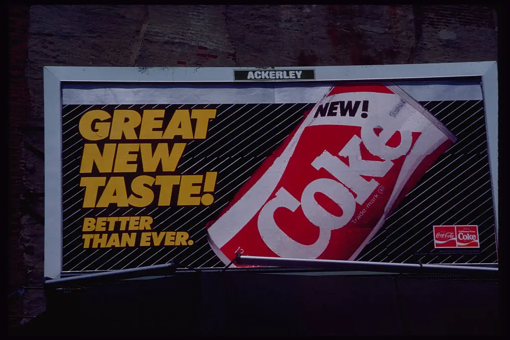 New Coke was met with a broad public backlash (Todd Gipstein / Contributor/Getty Images)