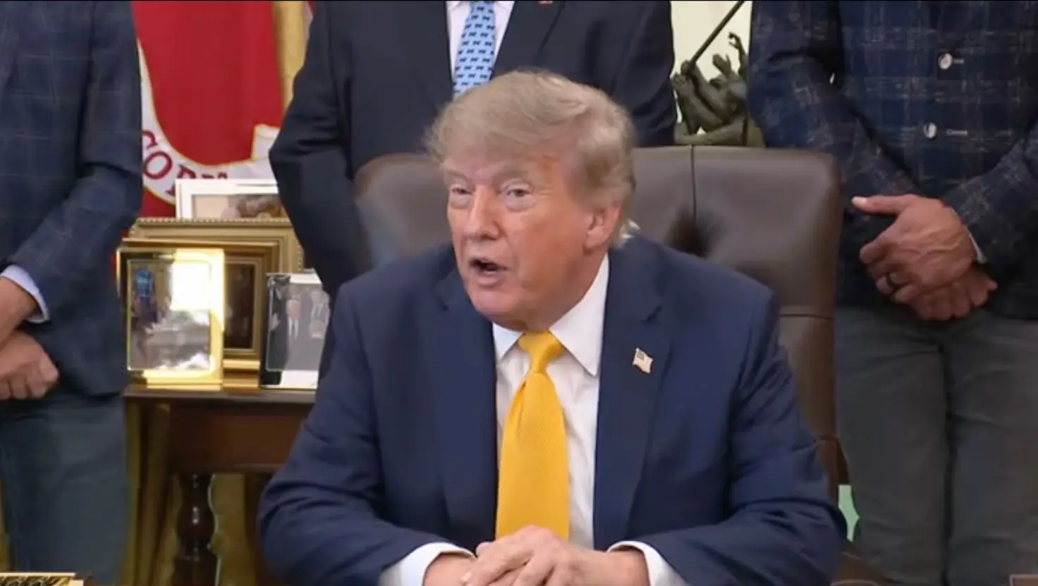 Donald Trump said conflict in Iran was 'small potatoes' (YouTube/The White House)