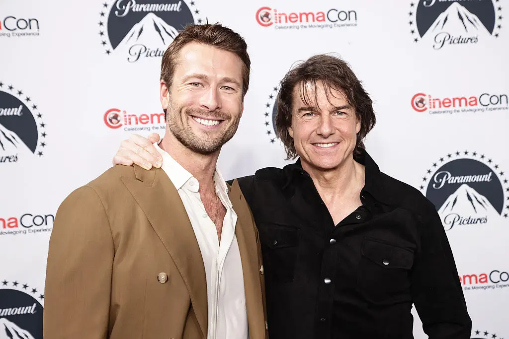 Glen Powell has spoken about receiving the 'Tom Cruise' cake before. (Getty Images/ Greg Doherty / Stringer)