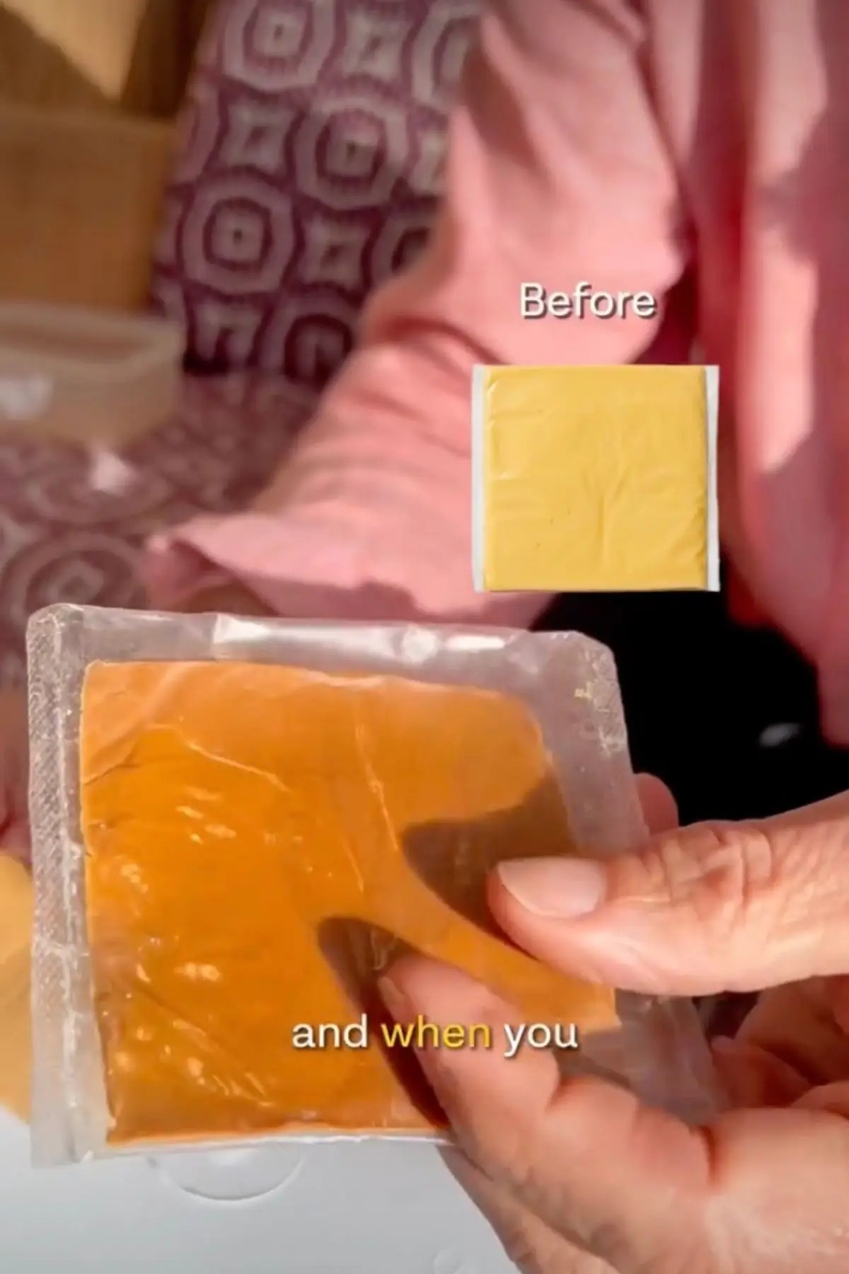 The expert claimed the cheese he was holding had not degraded in the last five years (Instagram/@tim.spector)