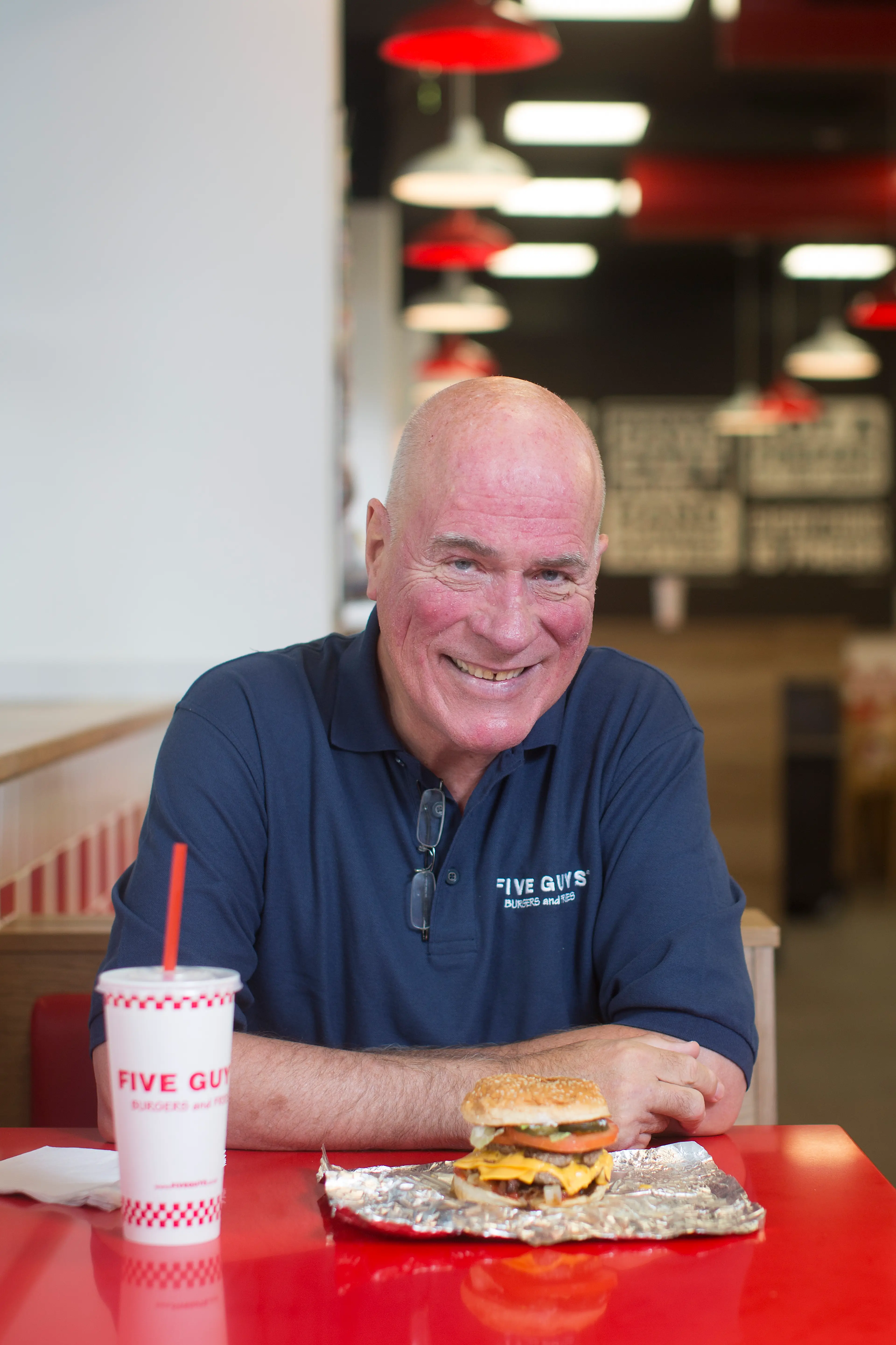 Five Guys CEO Jerry Murrell said he didn't want to get 'shot in the back' following the BOGO launch (Simon Dawson/Bloomberg via Getty Images)