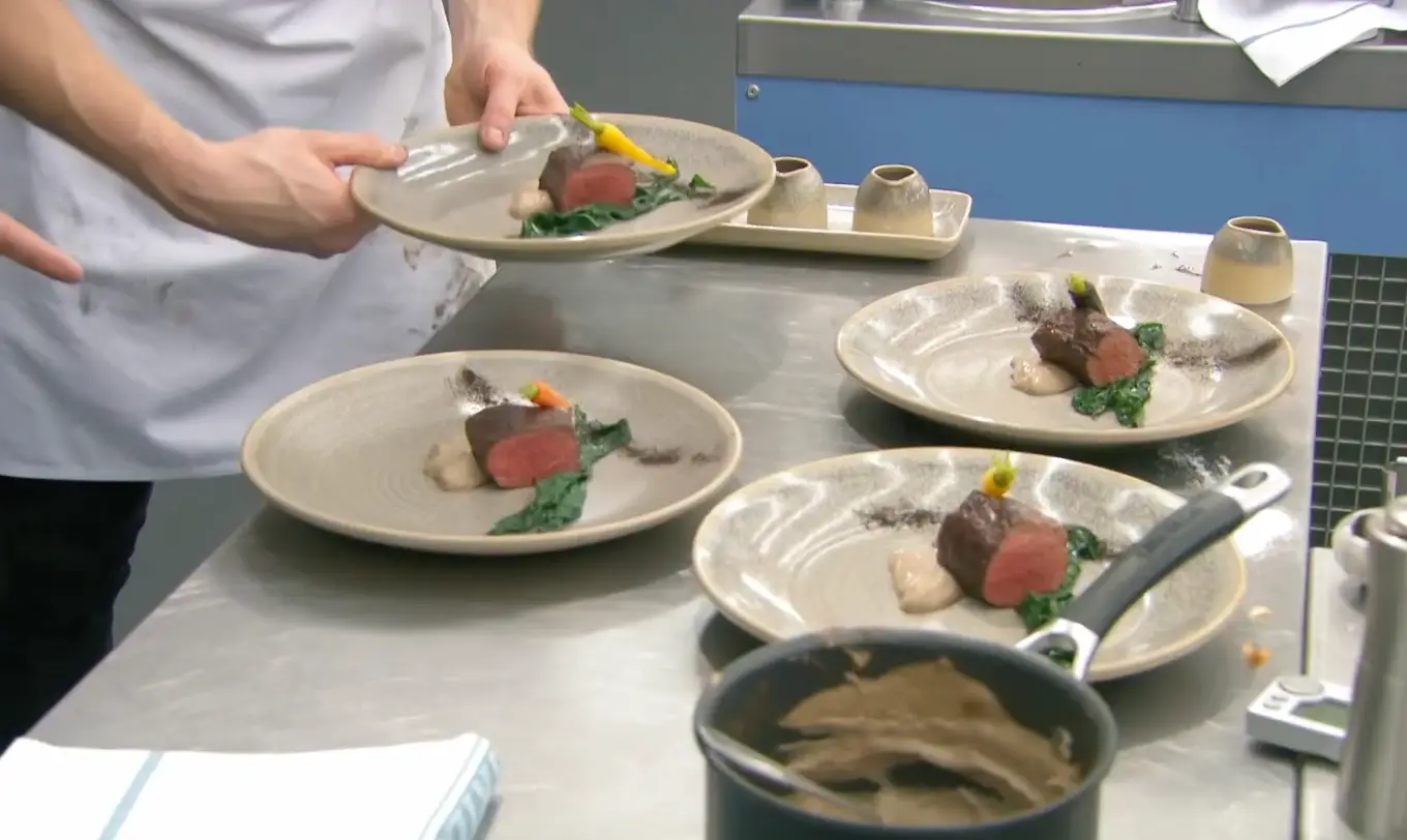 Dent and Haugh explained how they try to taste as much as they can while contestants are cooking (BBC)