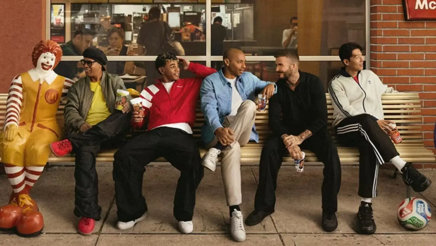 McDonald's has collected a slew of famous faces to support its World Cup promotion (McDonald's)