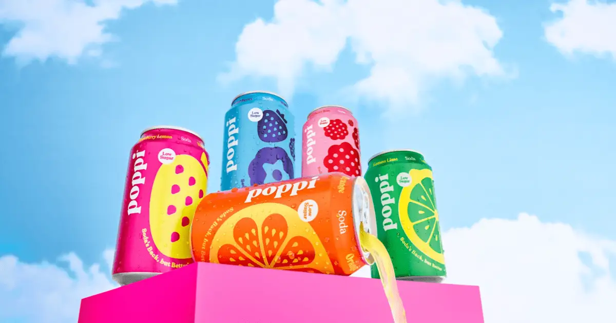 Pick up American soda brand Poppi from Pret or Tesco (Poppi)