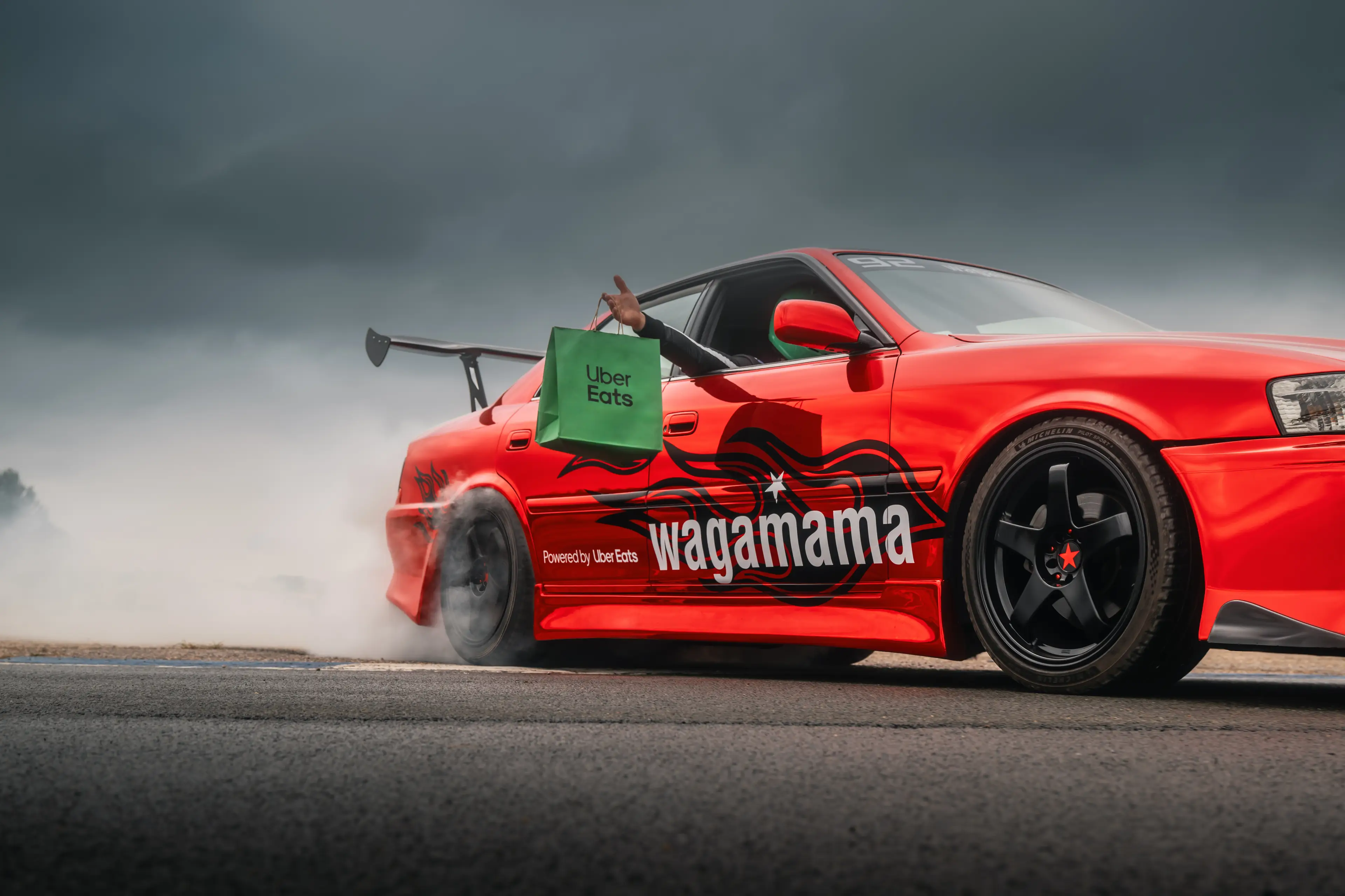 Fancy some wagamama delivered by a drifting champion? (James Gordon-MacIntosh)