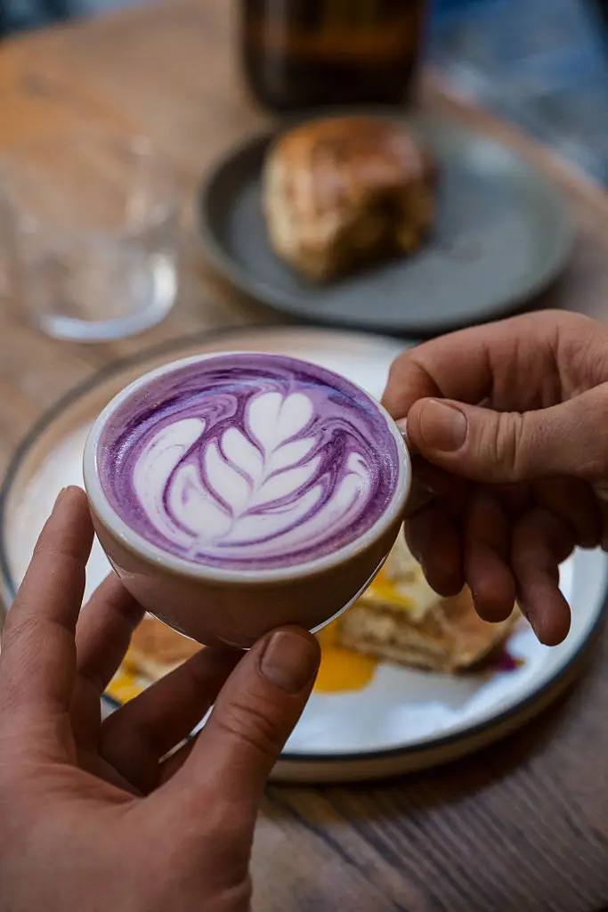 The beautiful purple hue means many cafes and bakeries are offering ube products (Antoine Jaussaud / Hans Lucas / Hans Lucas via AFP)