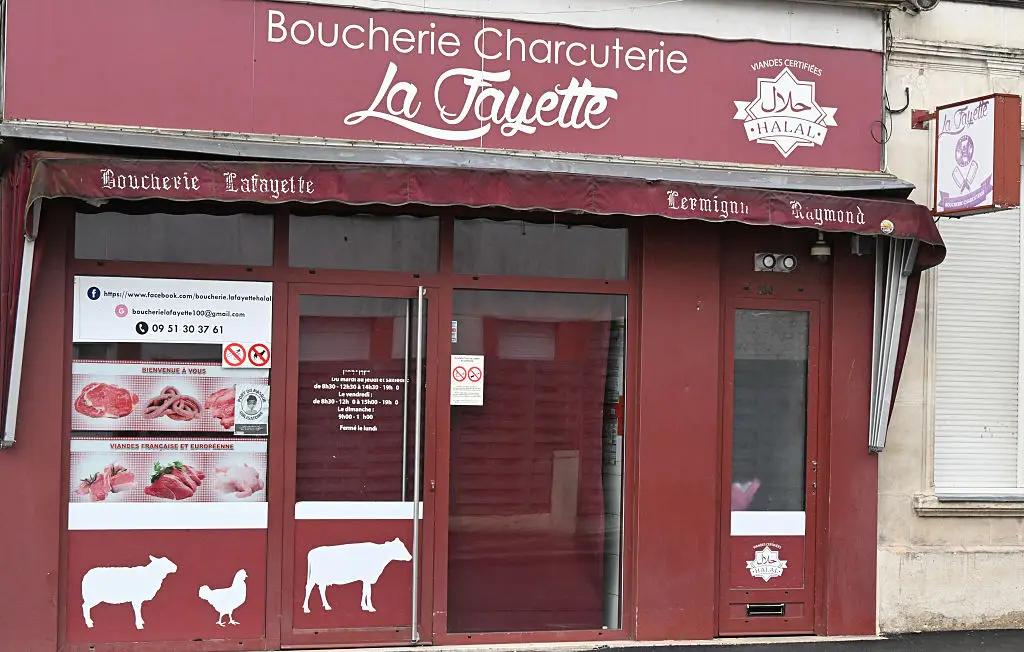 The E. coli outbreak is believed to stem from meat, and butcher's shops in the area - including this one - have been closed as a precautionary measure (FRANCOIS NASCIMBENI / Contributor/Getty Images)